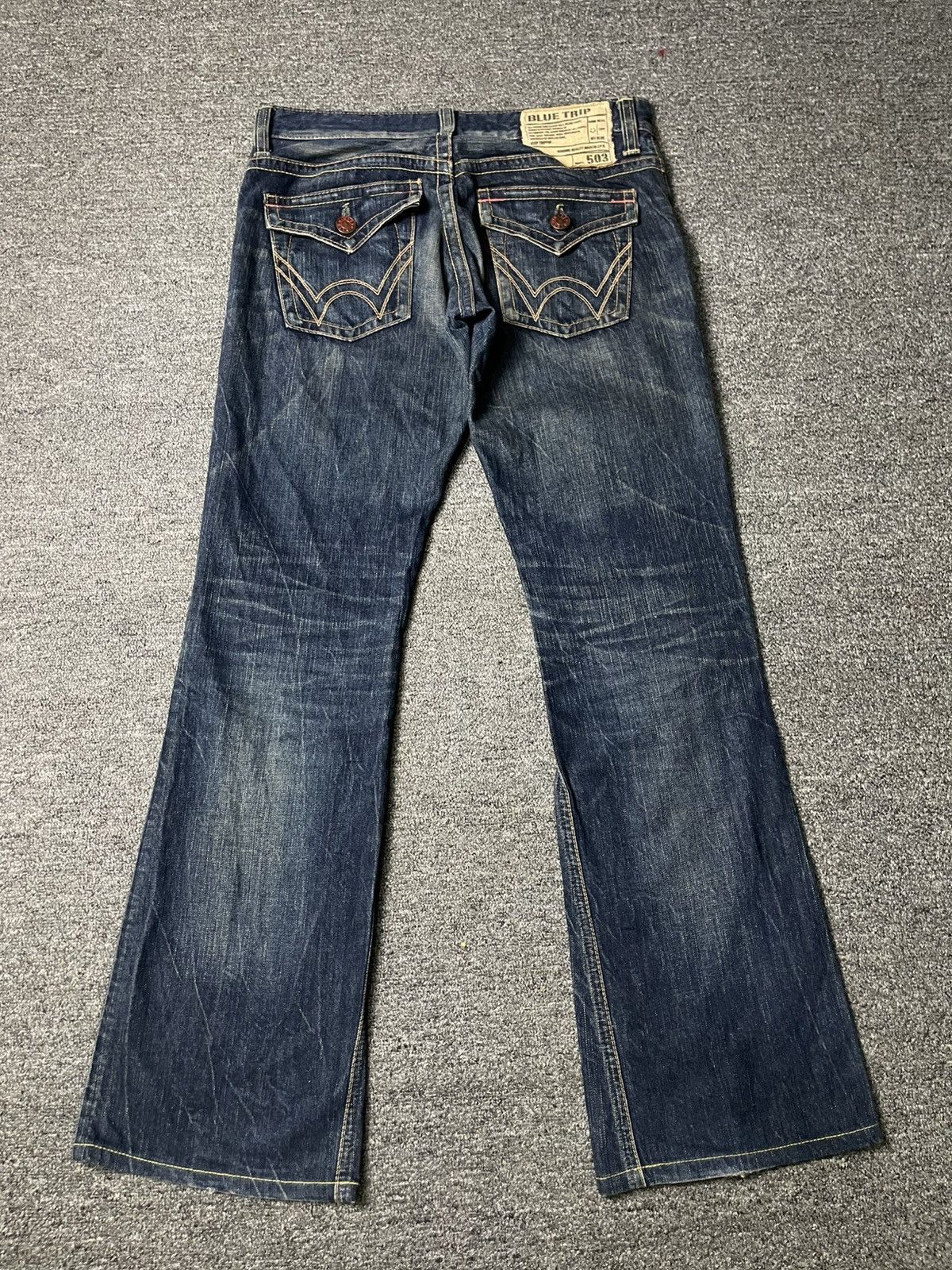 Edwin × Vintage EDWIN 503 x BLUE TRIP Flare Jeans (93) Size US 32 / EU 48 - 9 Thumbnail