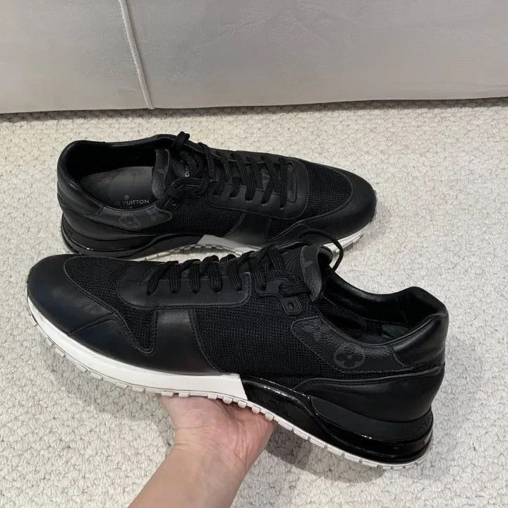 Other Louis Vuitton Run Away Black Leather Sneakers -2508 Size US 10.5 / EU 43-44 - 7 Thumbnail