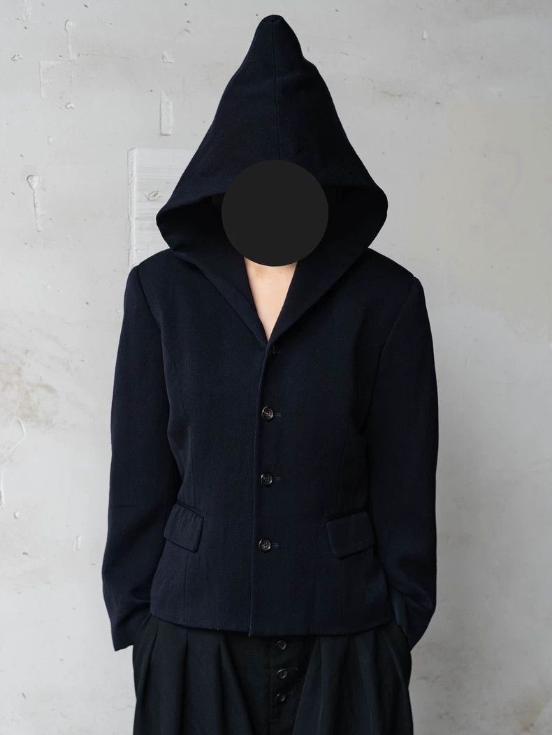 Comme des Garcons Comme Des Garcons Navy blue wool witch hat coat Size M / US 6-8 / IT 42-44 - 2 Thumbnail