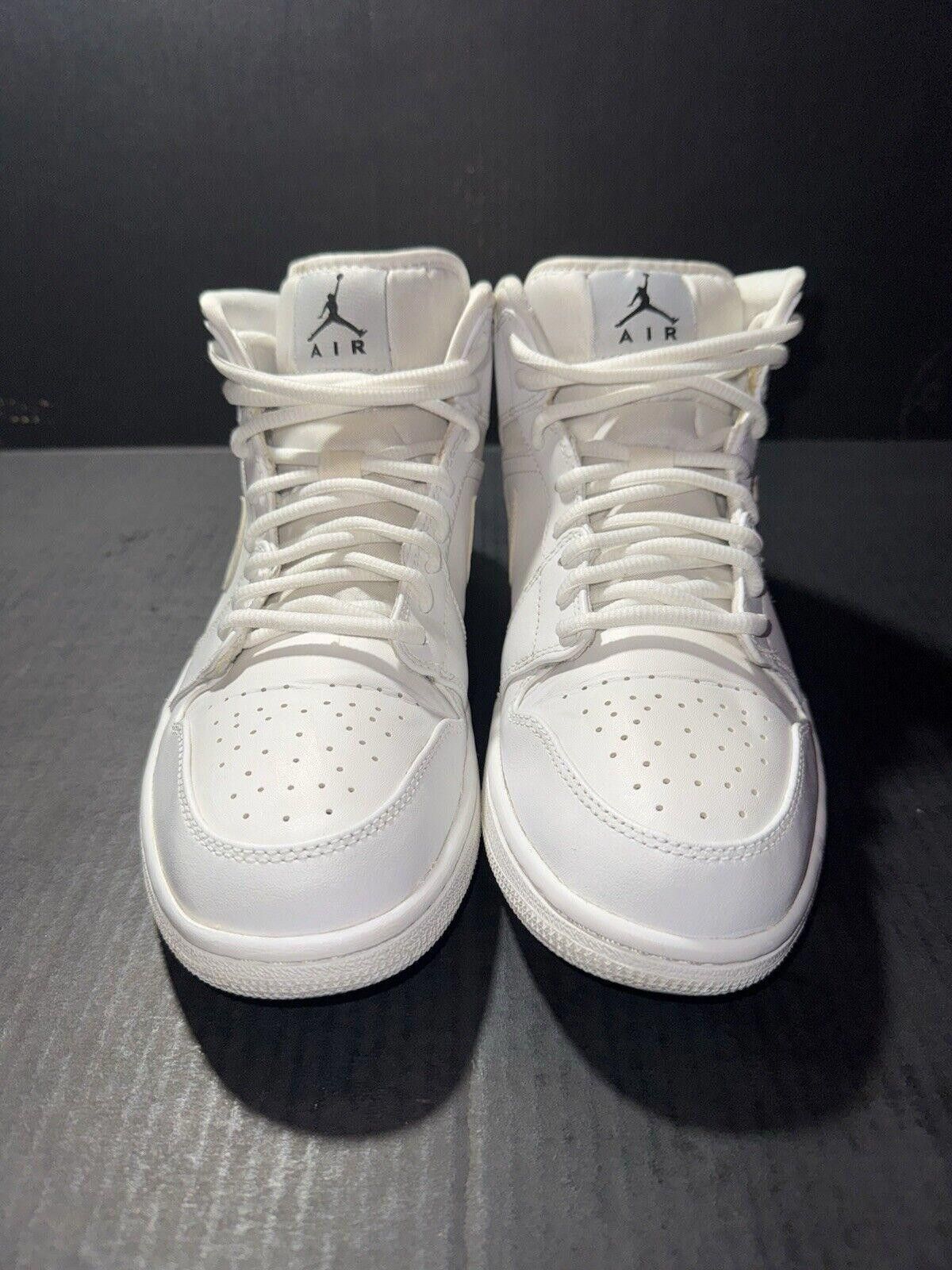Jordan Brand Nike Air Jordan 1 Retro Mid 'White' - 554724-110 - Size 9.5 Size US 9.5 / EU 42-43 - 3 Thumbnail