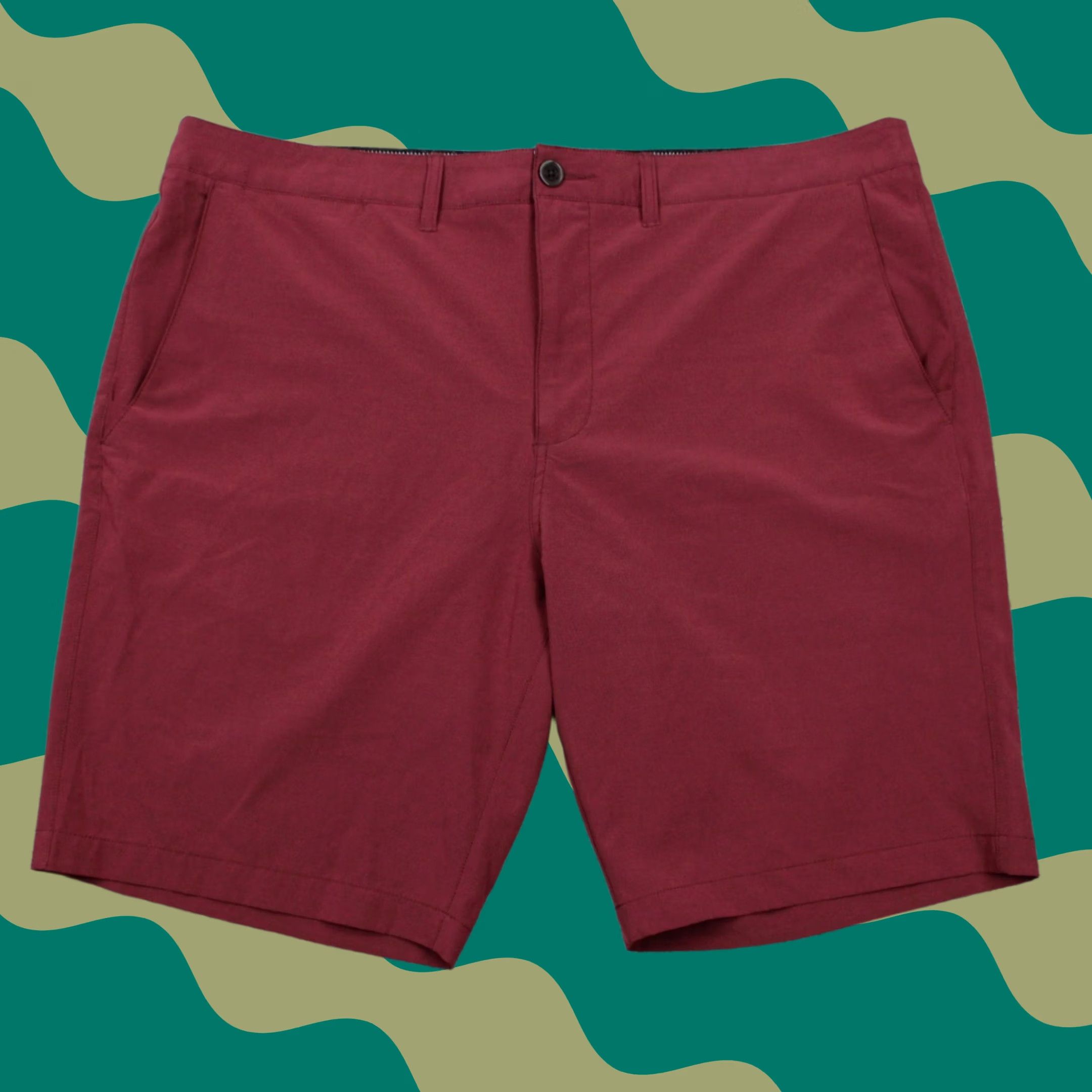 Vintage 7 Diamonds Momentum Performance Shorts Mens 40 Red Bermuda Shorts 10" Inseam Casual Golf Outdoor Preppy Mens Size US 40 / EU 56 - 1 Thumbnail