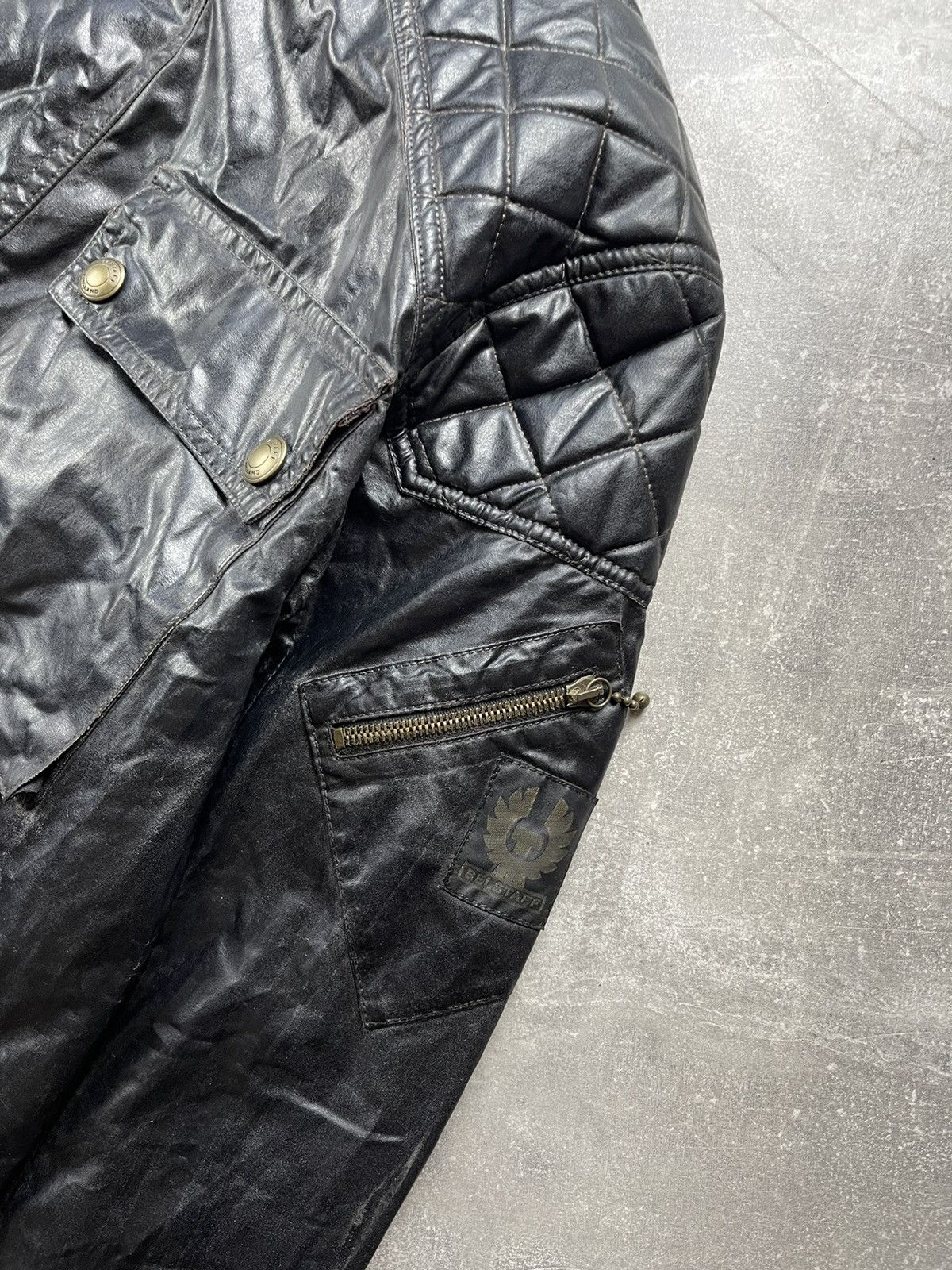Belstaff Belstaff Waxed Cotton Quilted Biker Motorcycle Jacket Black Size US L / EU 52-54 / 3 - 9 Thumbnail