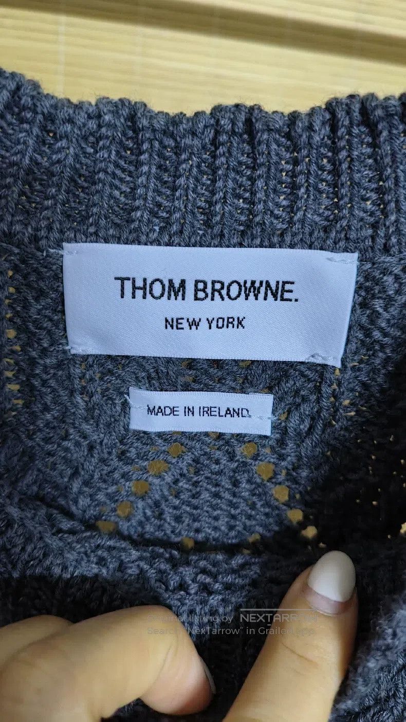 Thom Browne Thom Browne Dark Gray Knit Open-Back Sweater Size XS / US 0-2 / IT 36-38 - 5 Thumbnail