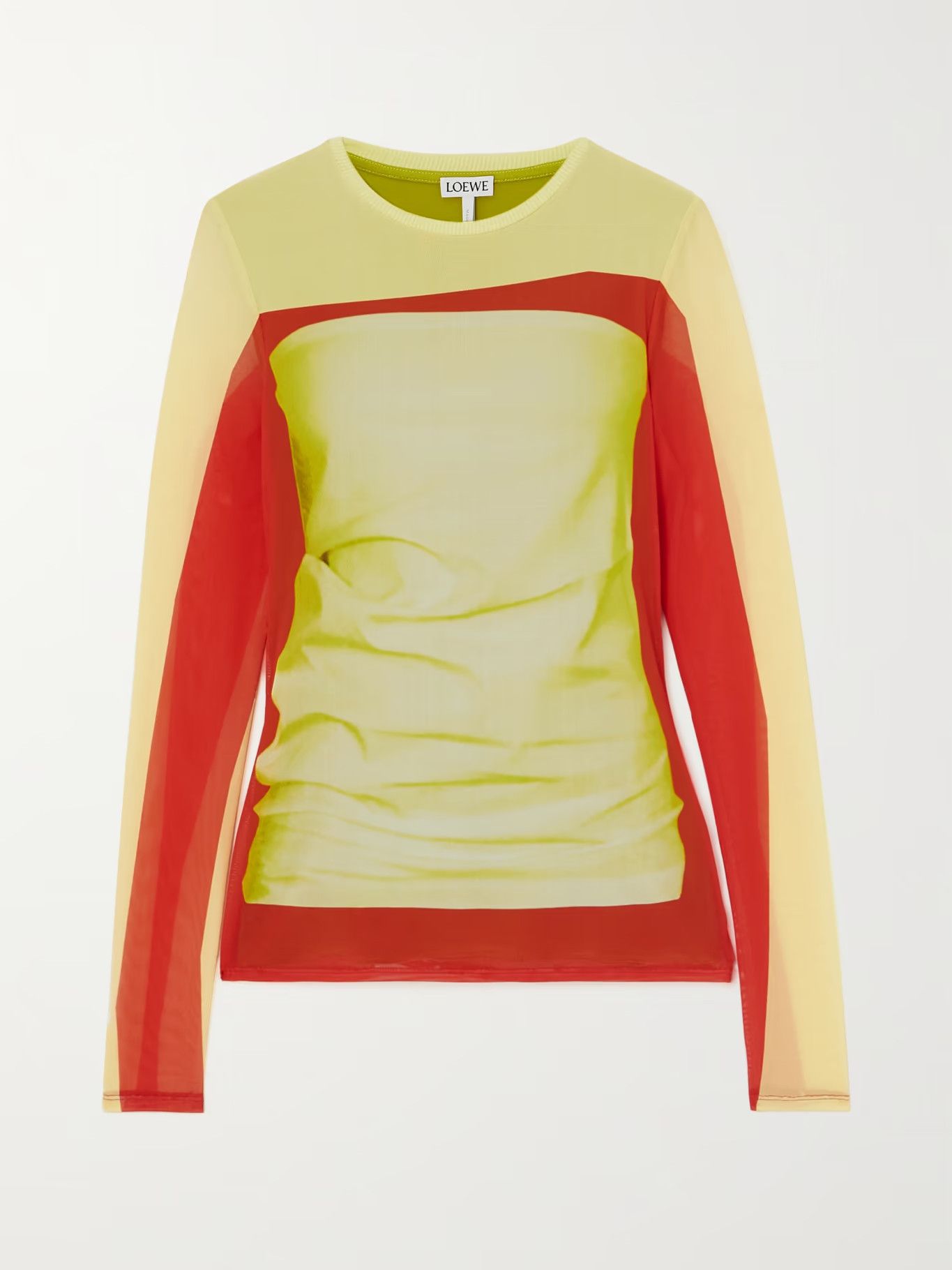 Loewe o1y1025 Blouse in Lime Green/Red Size S / US 4 / IT 40 - 1 Thumbnail
