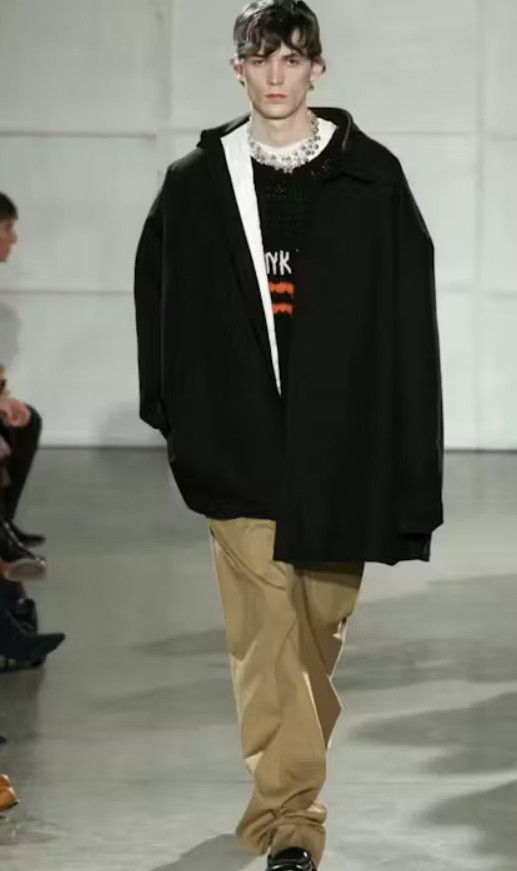 image of Raf Simons 17Aw Oversized Padded Shirts Denim Black, Men's (Size XL)