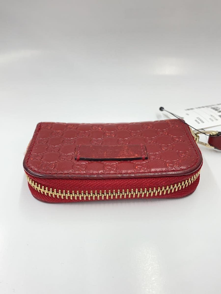 Gucci Gucci Leather Monogram Coin Case Red Size ONE SIZE - 8 Thumbnail