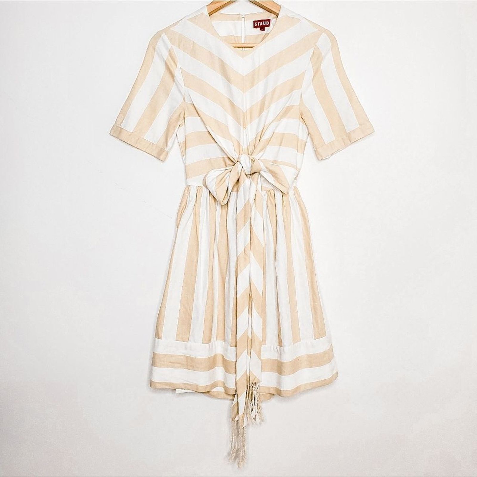 staud beige dress Staud Le Sable Dress Ivory main image 1