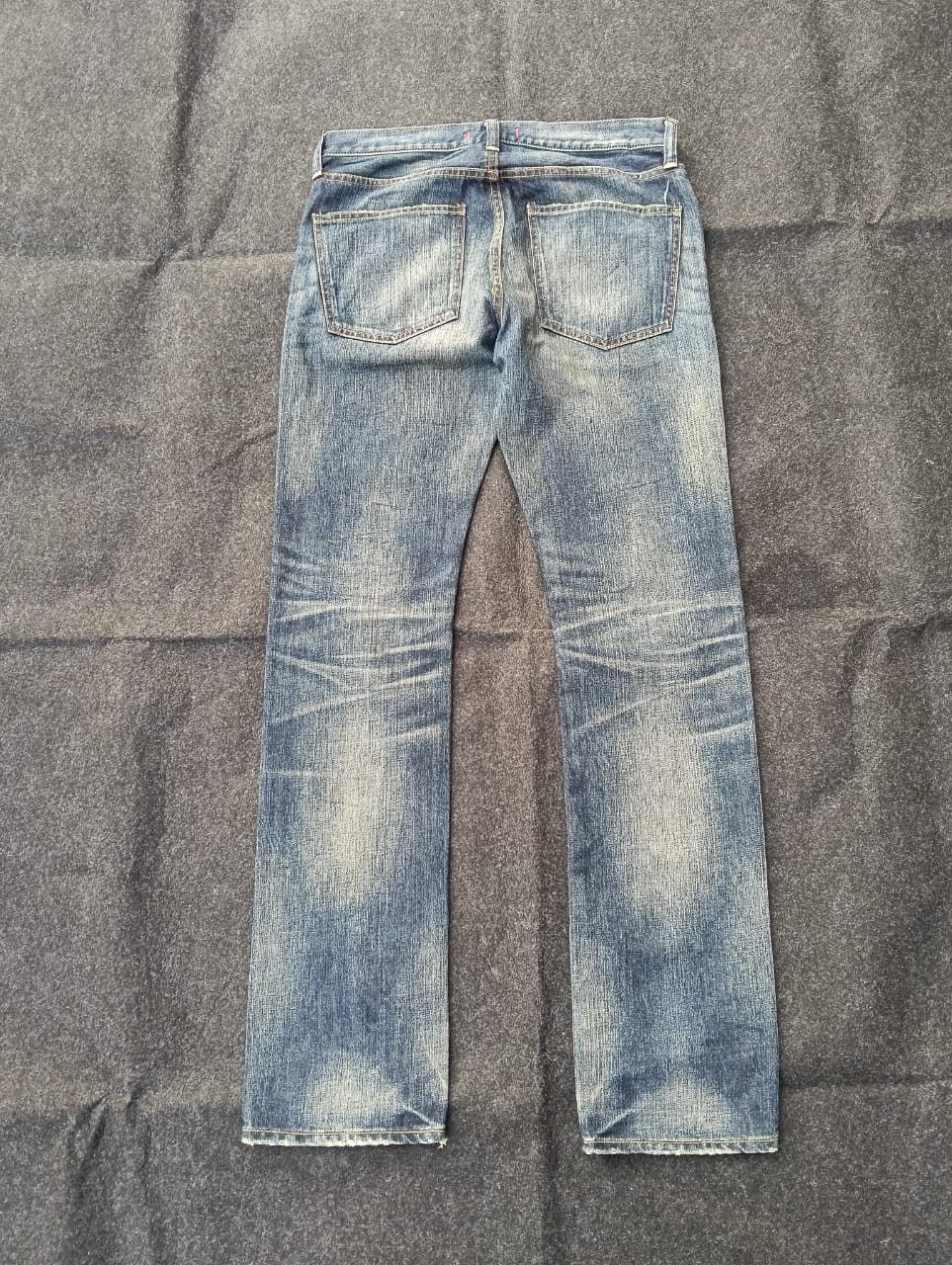 Japanese Brand 💥 Crazy faded Red Card Japanese Denim. Size US 32 / EU 48 - 2 Thumbnail