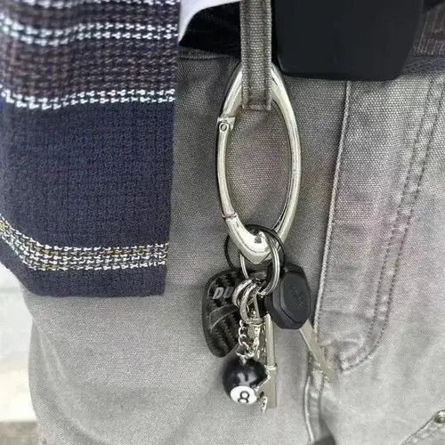 VIBE Ichiko x Matsu Y2k Silver Keychain Essential Icon Carabiner Size ONE SIZE - 1 Thumbnail
