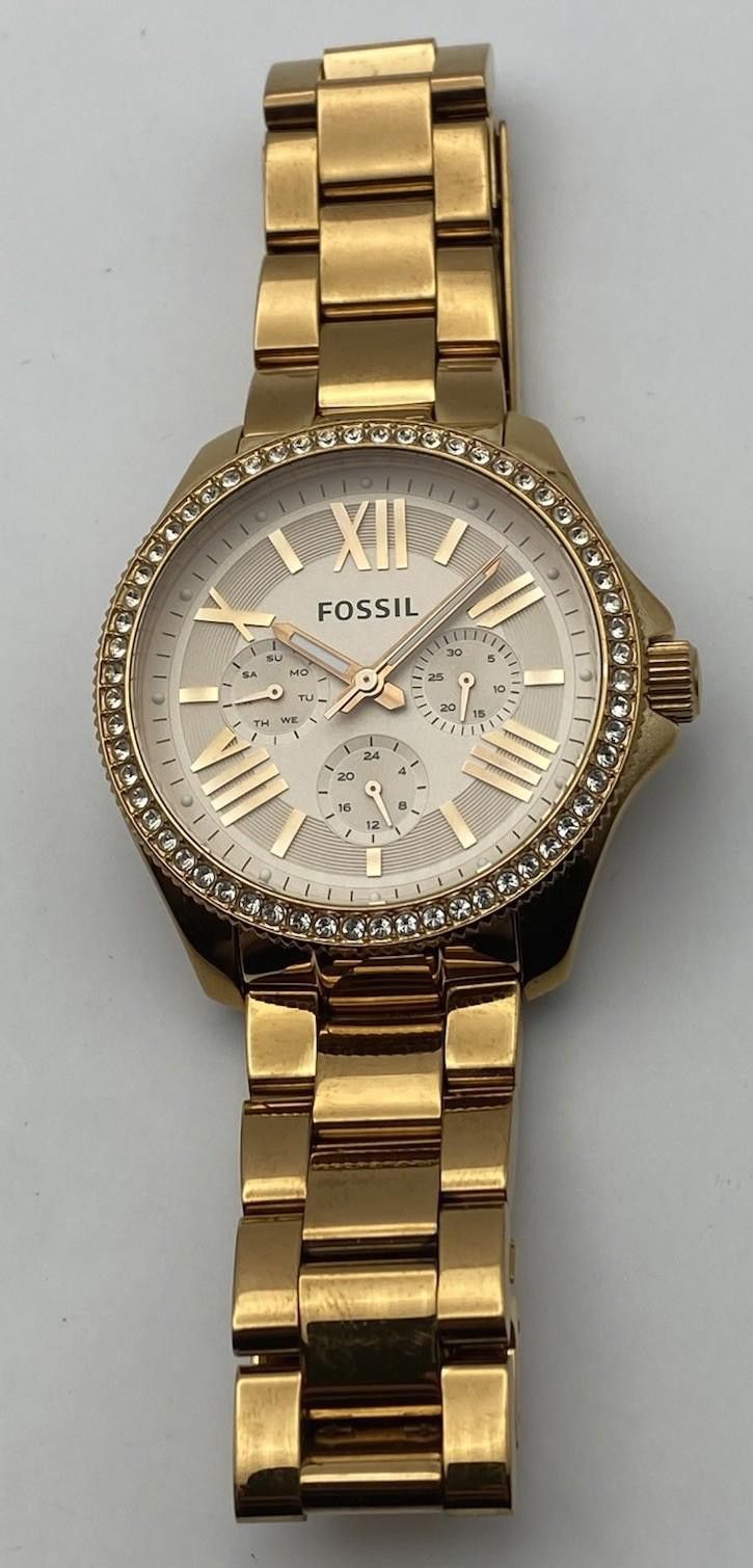 Fossil Fossil AM4483 Cecile Stainless Steel Rose Gold Dial Watch Size ONE SIZE - 4 Thumbnail
