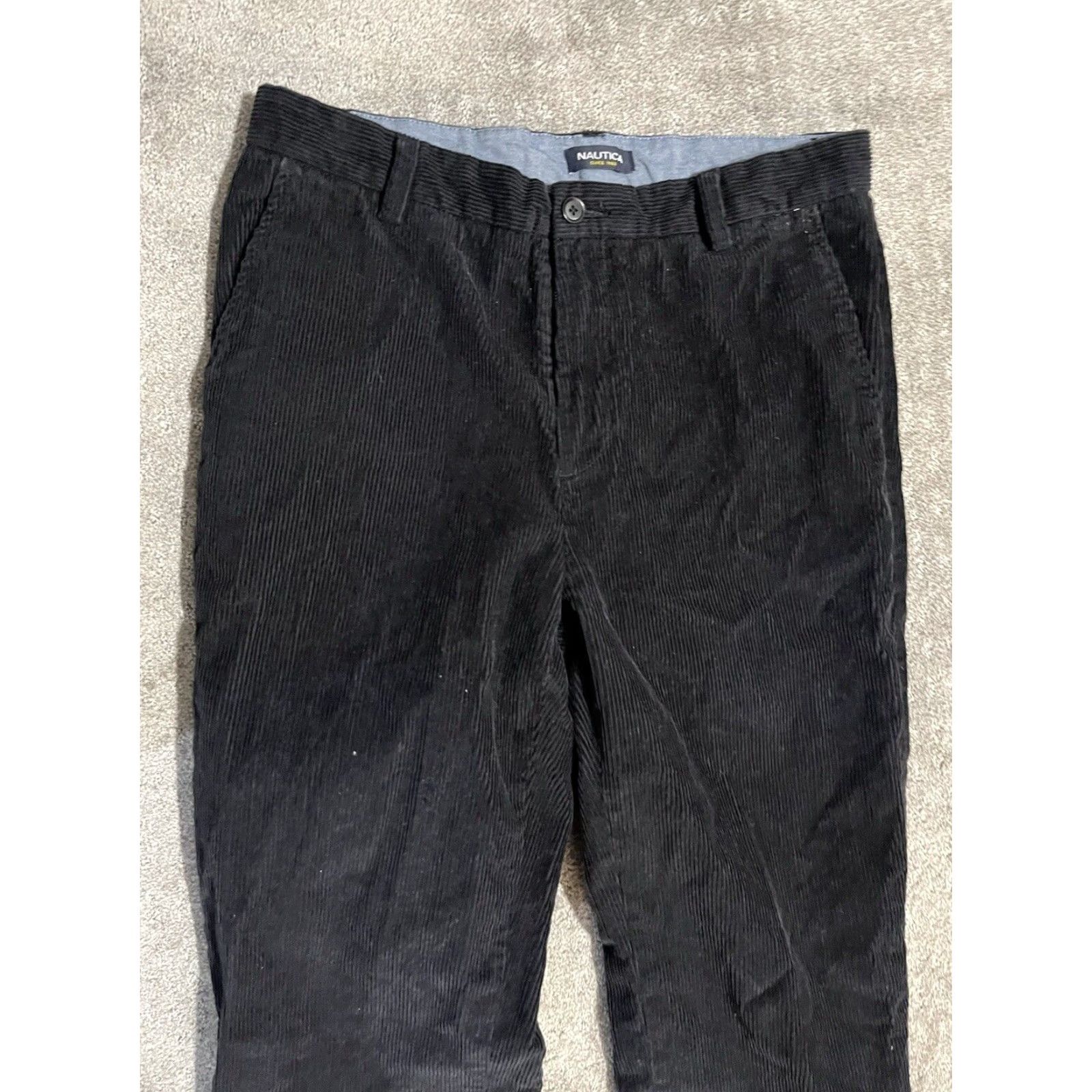 Nautica Nautica Men's Black Corduroy Pants Classic Fit 34x32 Excellent Used Condition Size US 34 / EU 50 - 4 Thumbnail