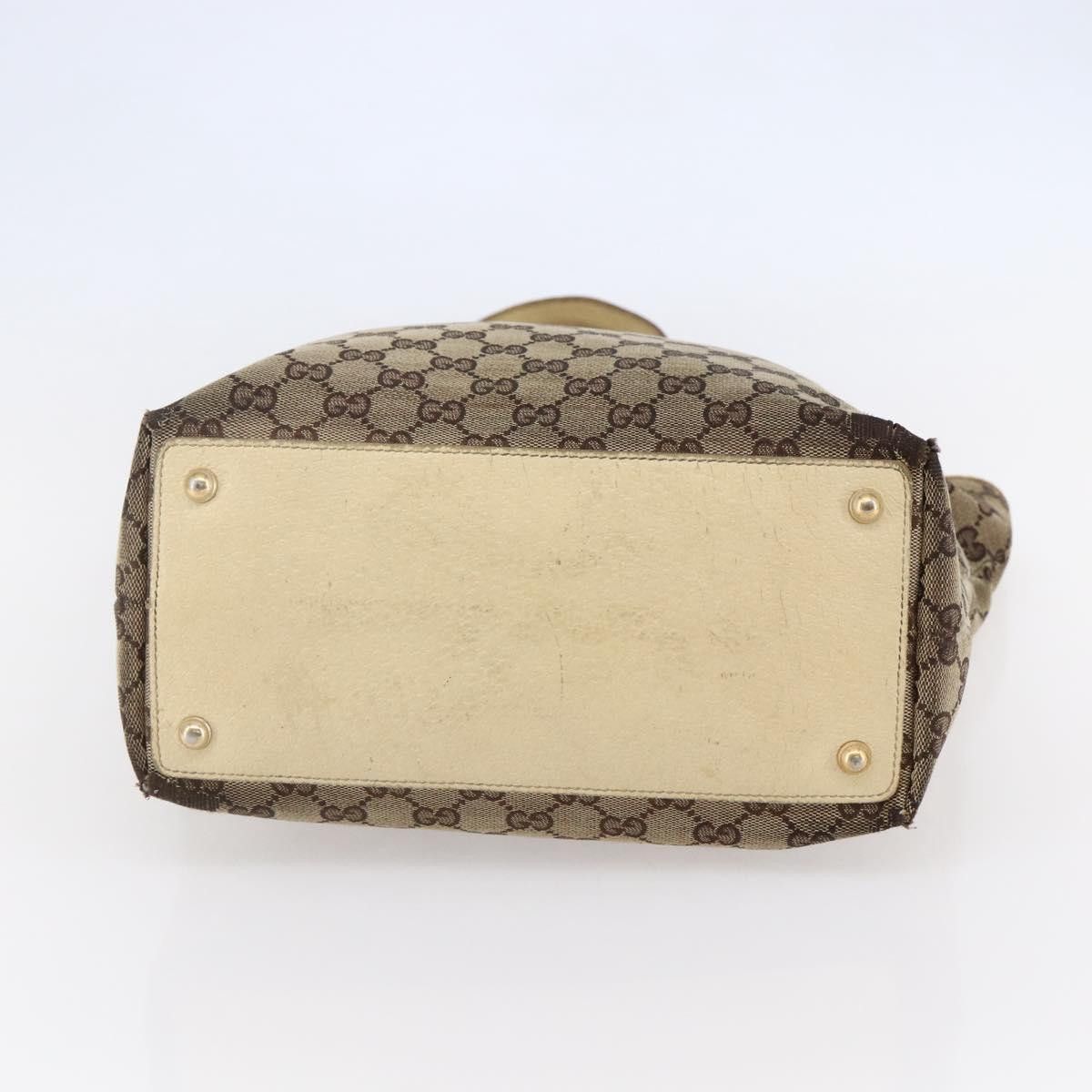Gucci GUCCI GG Canvas Tote Bag Beige Gold Size ONE SIZE - 9 Thumbnail