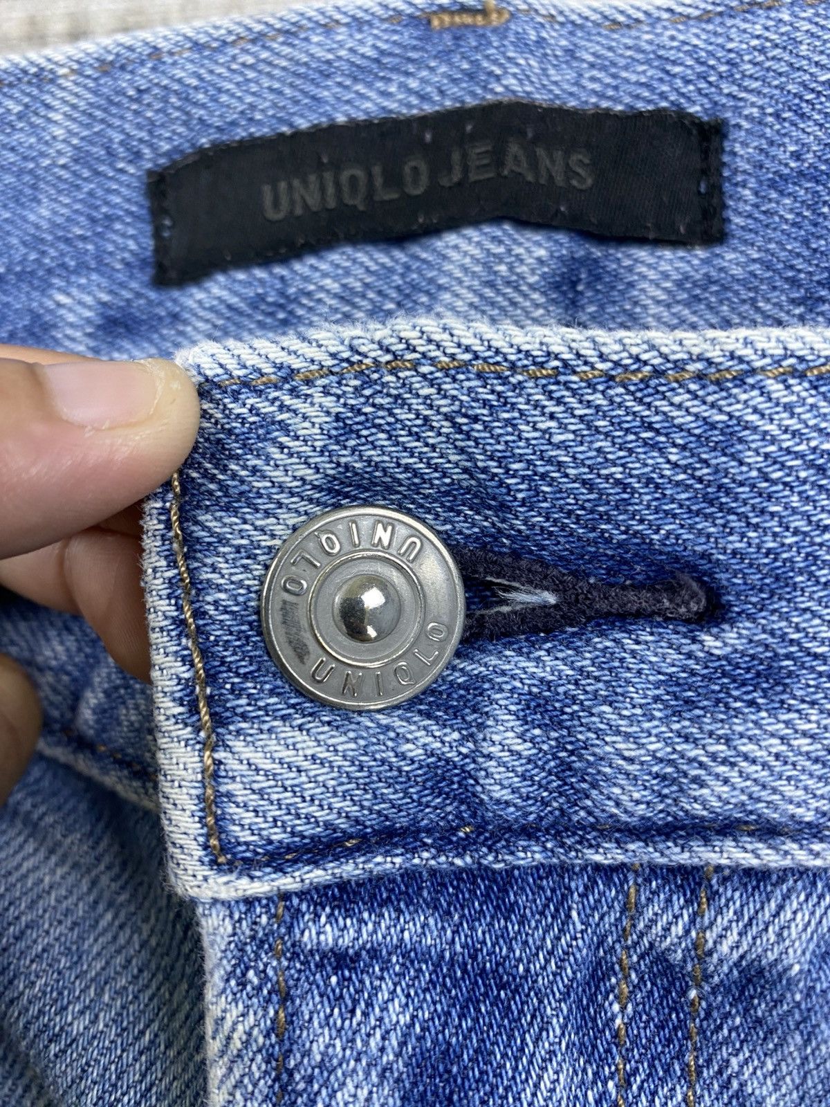 Japanese Brand × Uniqlo × Vintage Vintage Uniqlo Wash Blue Denim Pants Size US 36 / EU 52 - 12 Thumbnail