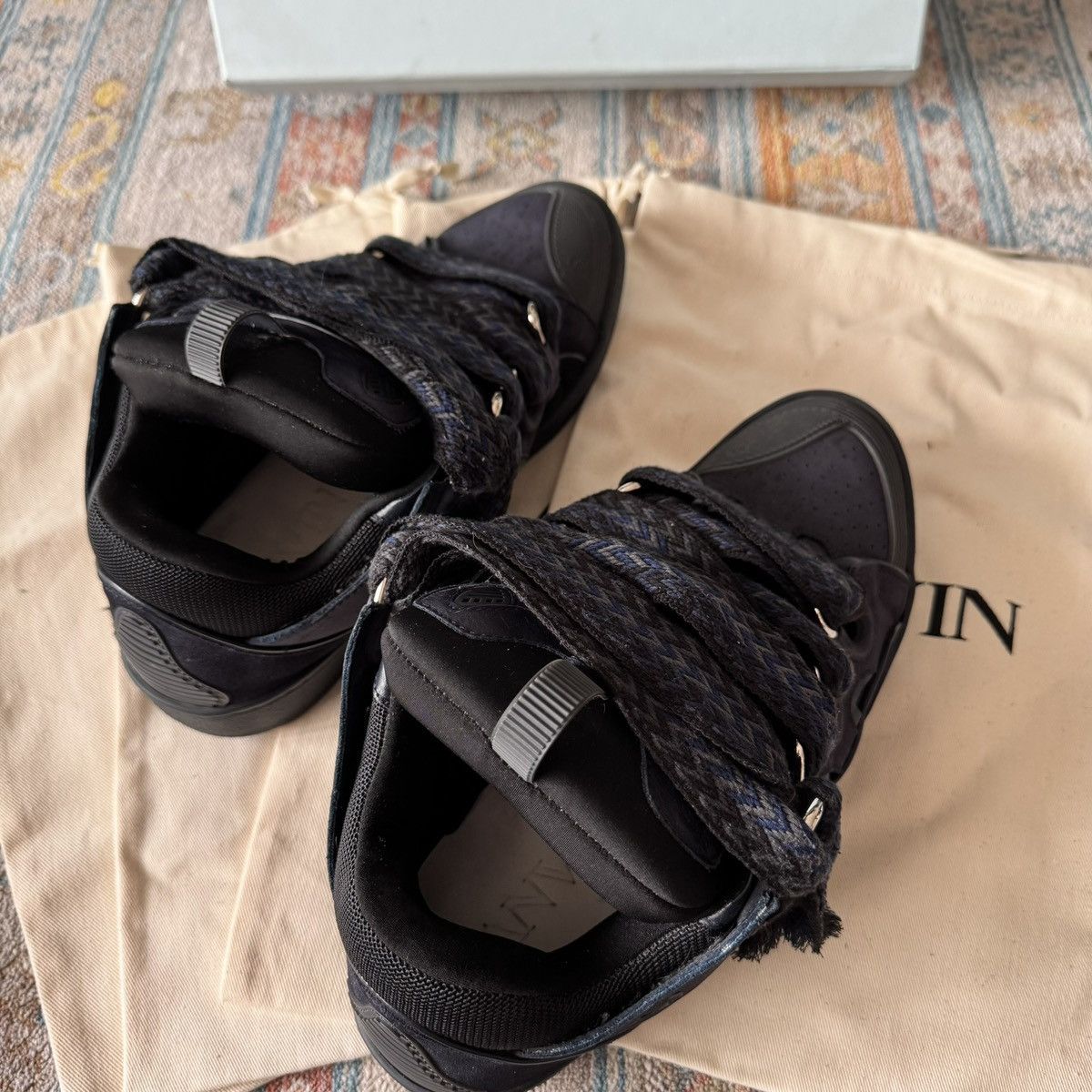 Lanvin Lanvin Curb shoes dark blue Size US 12 / EU 45 - 6 Thumbnail