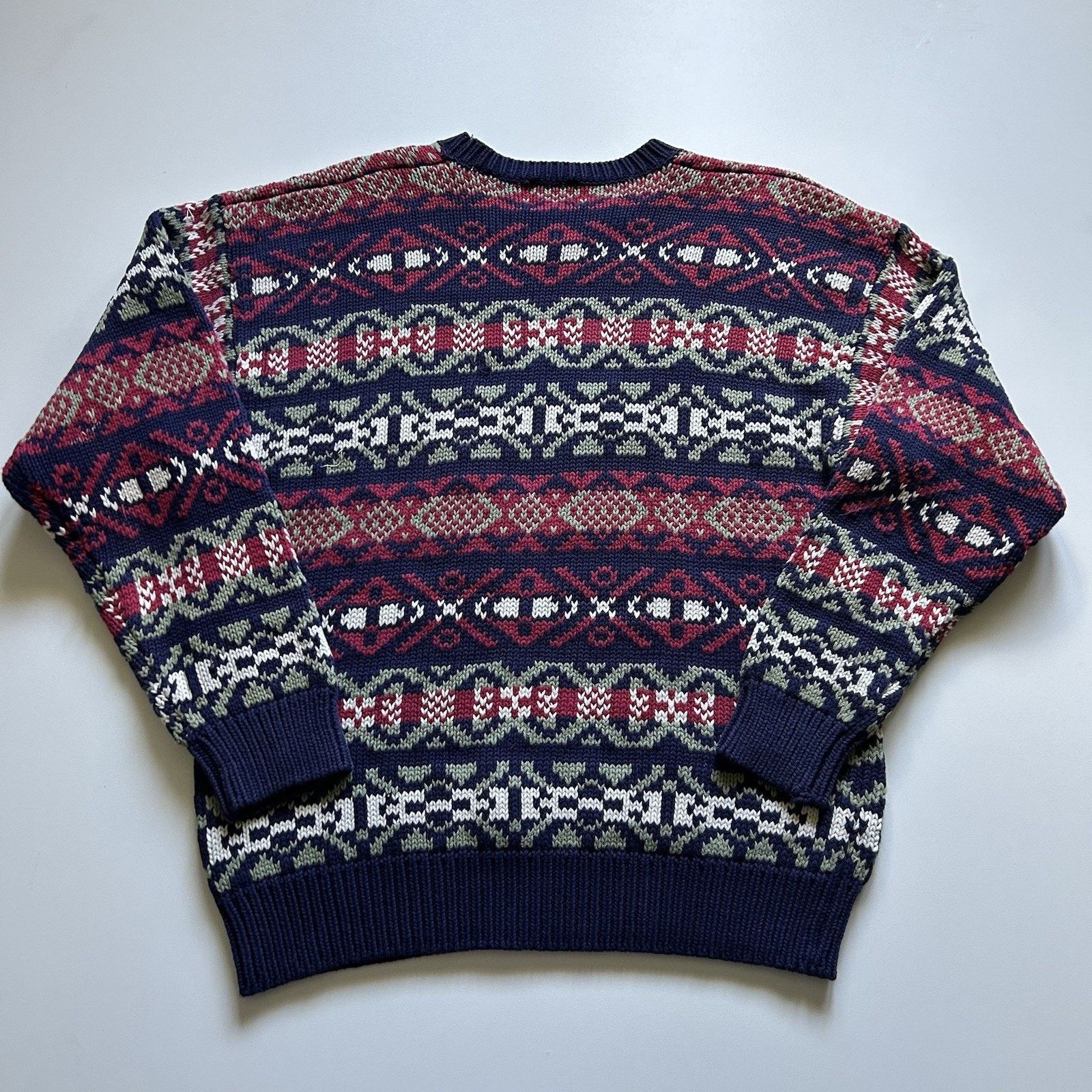 Gap Vintage 90s GAP Knit Sweater Large Geometric Pattern Rare Size US L / EU 52-54 / 3 - 3 Thumbnail