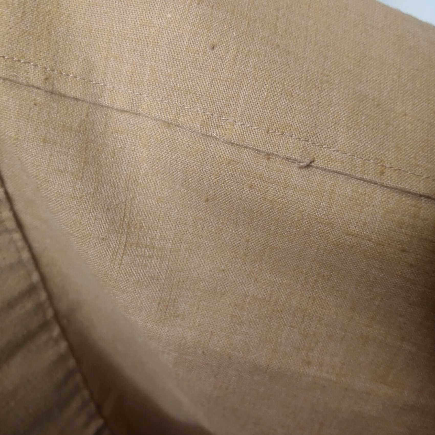 Nique VINTAGE Handmade Skirt Tie Wrap Midi Brown Cotton Blend Hippie Bohemian Nature Cottagecore Fringeless? Size 42" / US 20 - 7 Thumbnail