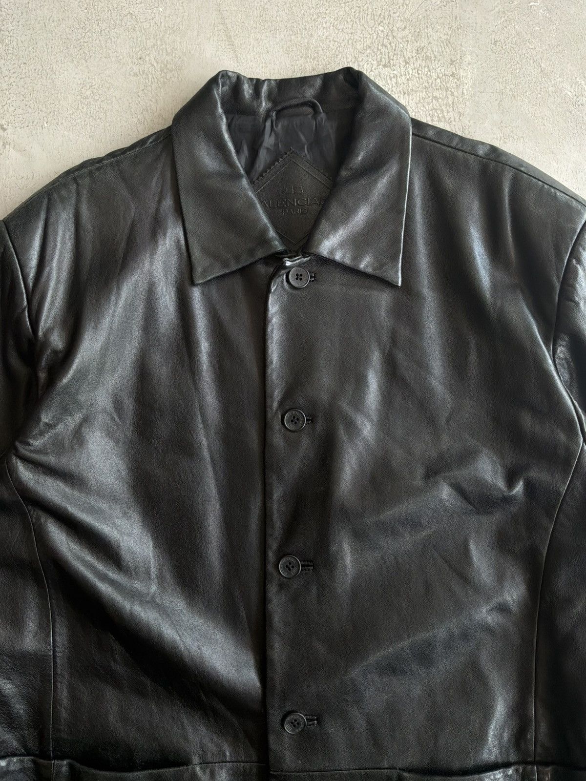 Balenciaga Vintage Balenciaga - Nicolas Ghesquire Era - Leather Coat Size US XL / EU 56 / 4 - 2 Thumbnail