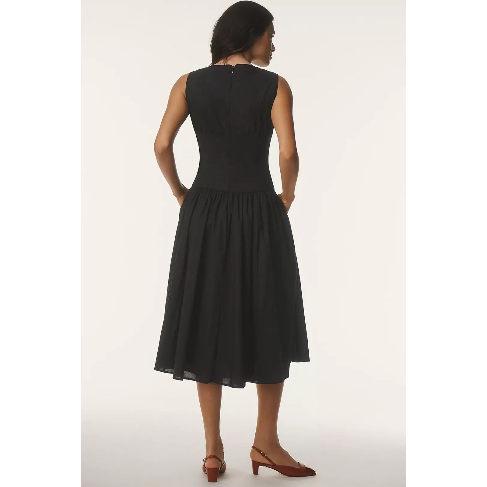 Anthropologie NWT Hutch Indy Midi Dress $297 SIZE 4 (6/8) Black A-line Size S / US 4 / IT 40 - 4 Thumbnail
