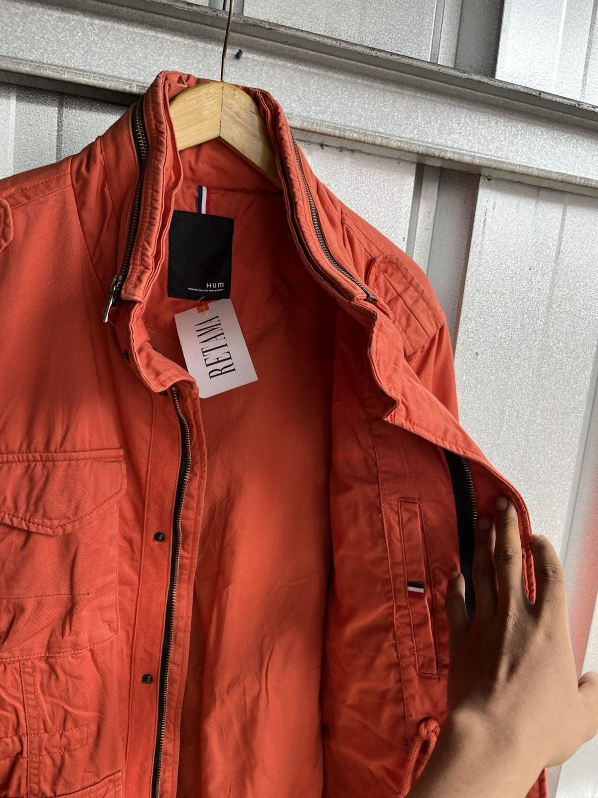 Japanese Brand Hum parka jacket m65 style orange Size US L / EU 52-54 / 3 - 8 Thumbnail