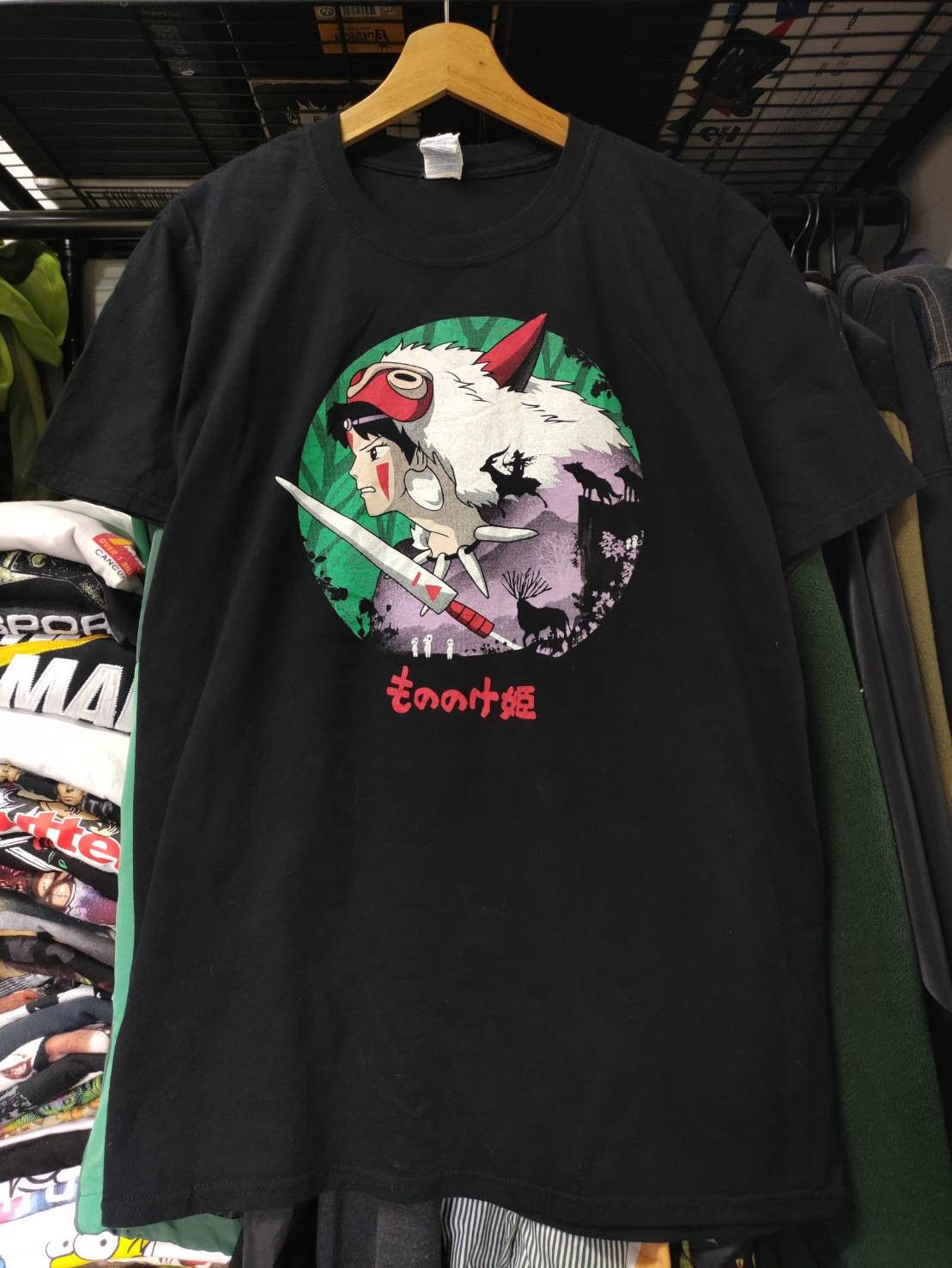 Anime Princess Mononoke Anime T-Shirt Size US L / EU 52-54 / 3 - 2 Thumbnail