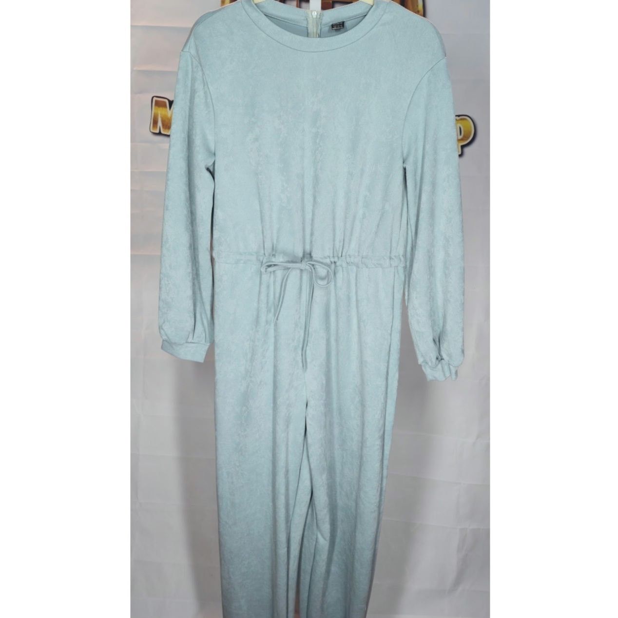 Shein SHEIN Blue Denim Romper Drawstring Waist Long Sleeve XS Size 26" / US 2 / IT 38 - 1 Thumbnail