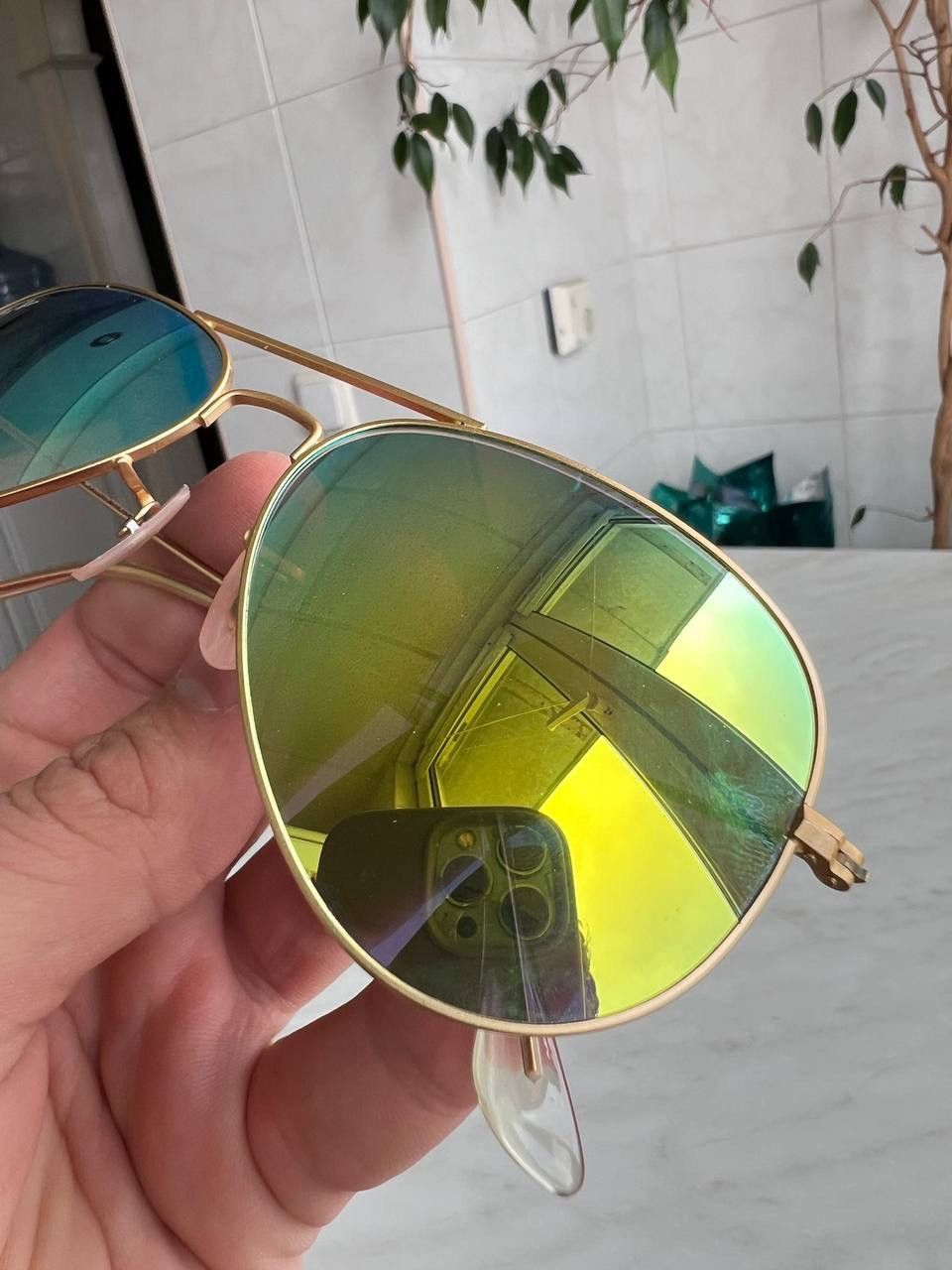 RayBan Vintage Ray Ban Aviator Gold Frame Sunglasses Size ONE SIZE - 11 Thumbnail