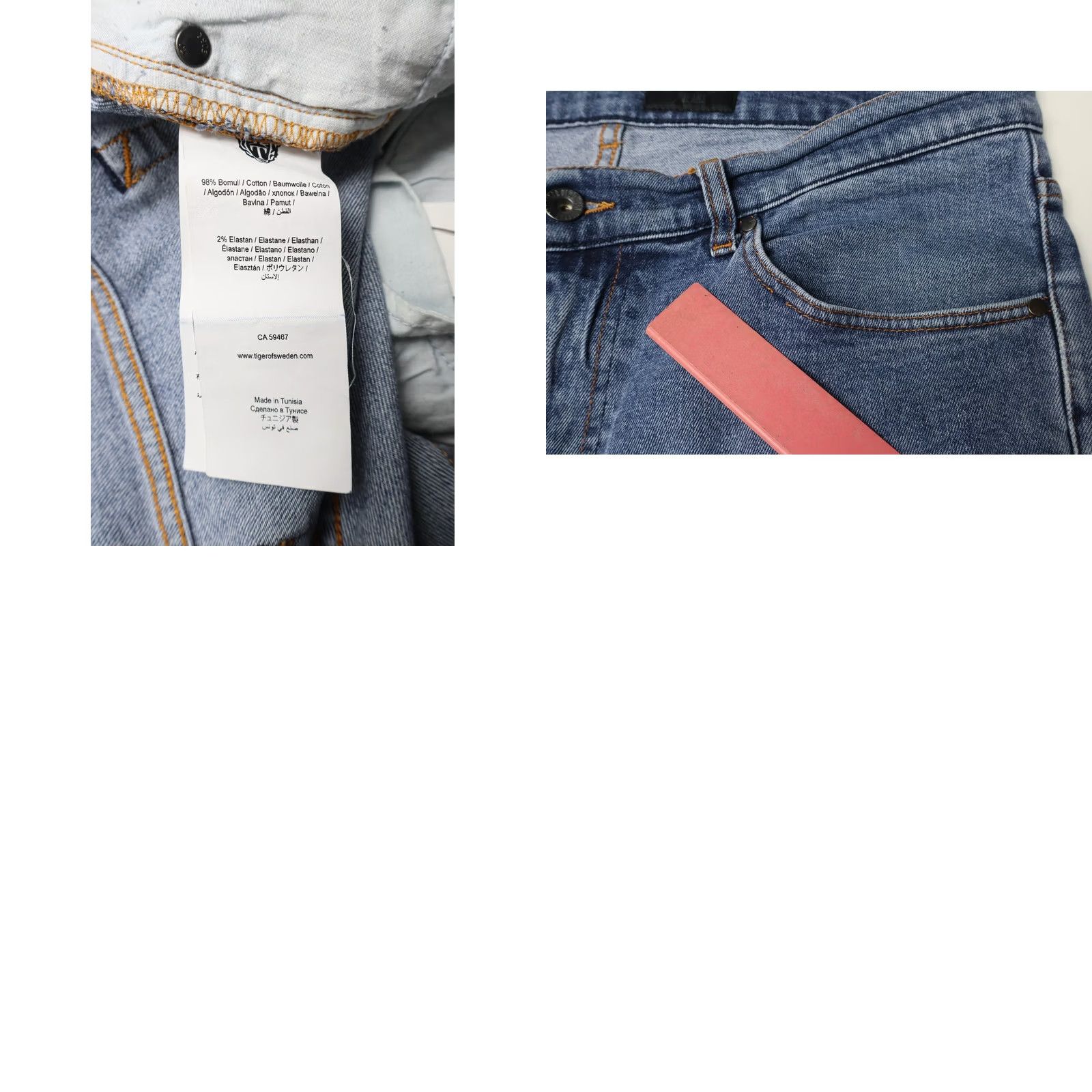 Tiger of Sweden TIGER OF SWEDEN Jeans Men's Evolve W32/L32 Blue Faded Denim Zip Fly Stretched Size US 32 / EU 48 - 8 Thumbnail