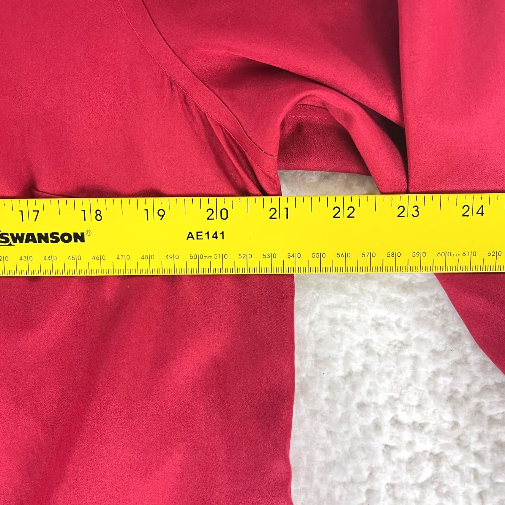 Vintage Chico's Button-Up Shirt Women Red 100% Cotton Petite Long Sleeve Collared Size 12P Size XL / US 12-14 / IT 48-50 - 5 Thumbnail