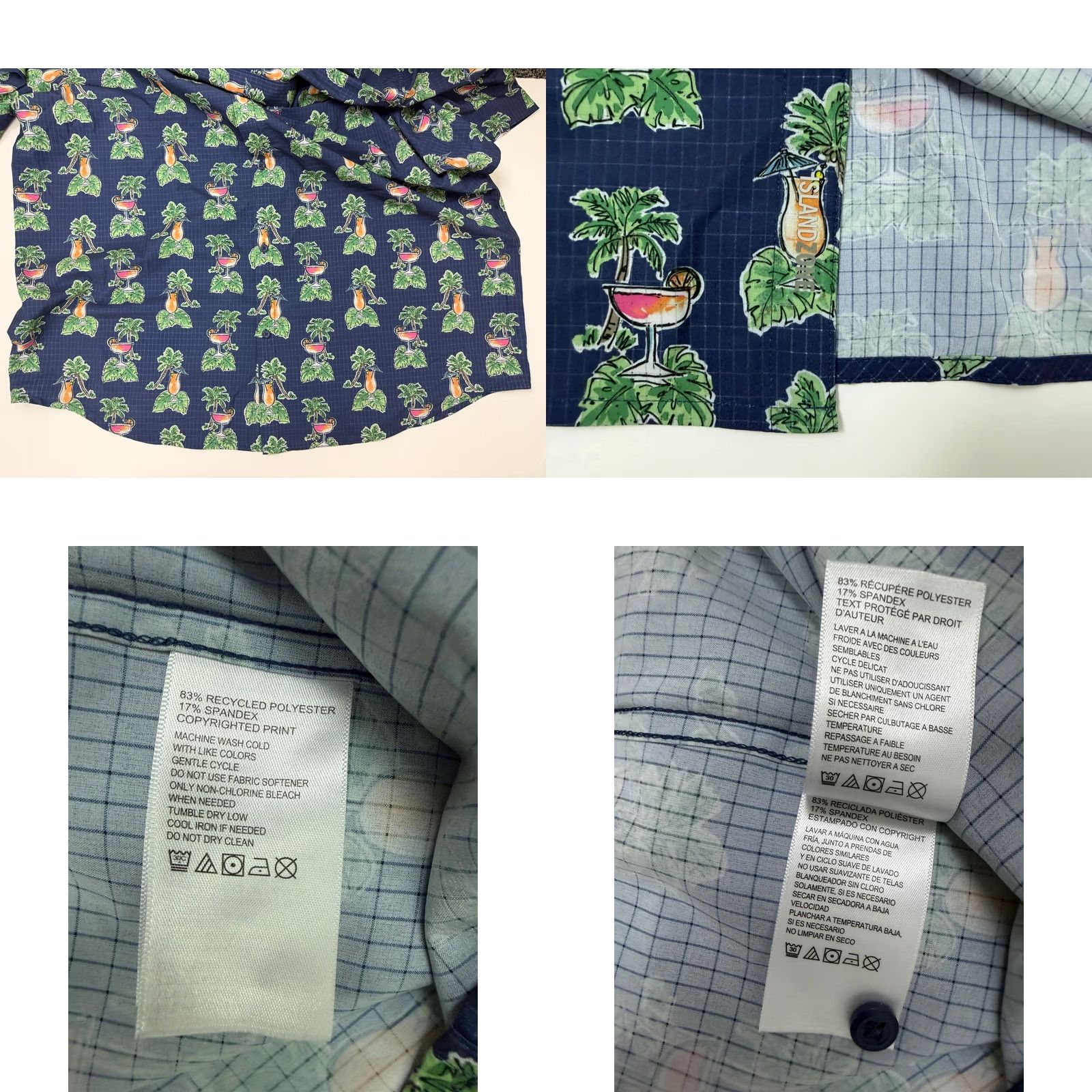 Tommy Bahama Tommy Bahama IslandZone Shirt Men XXL Cocktail Hawaiian Luau Tiki Aloha Blue Floral Short Sleeve Button-Up Collared Size US XXL / EU 58 / 5 - 9 Thumbnail