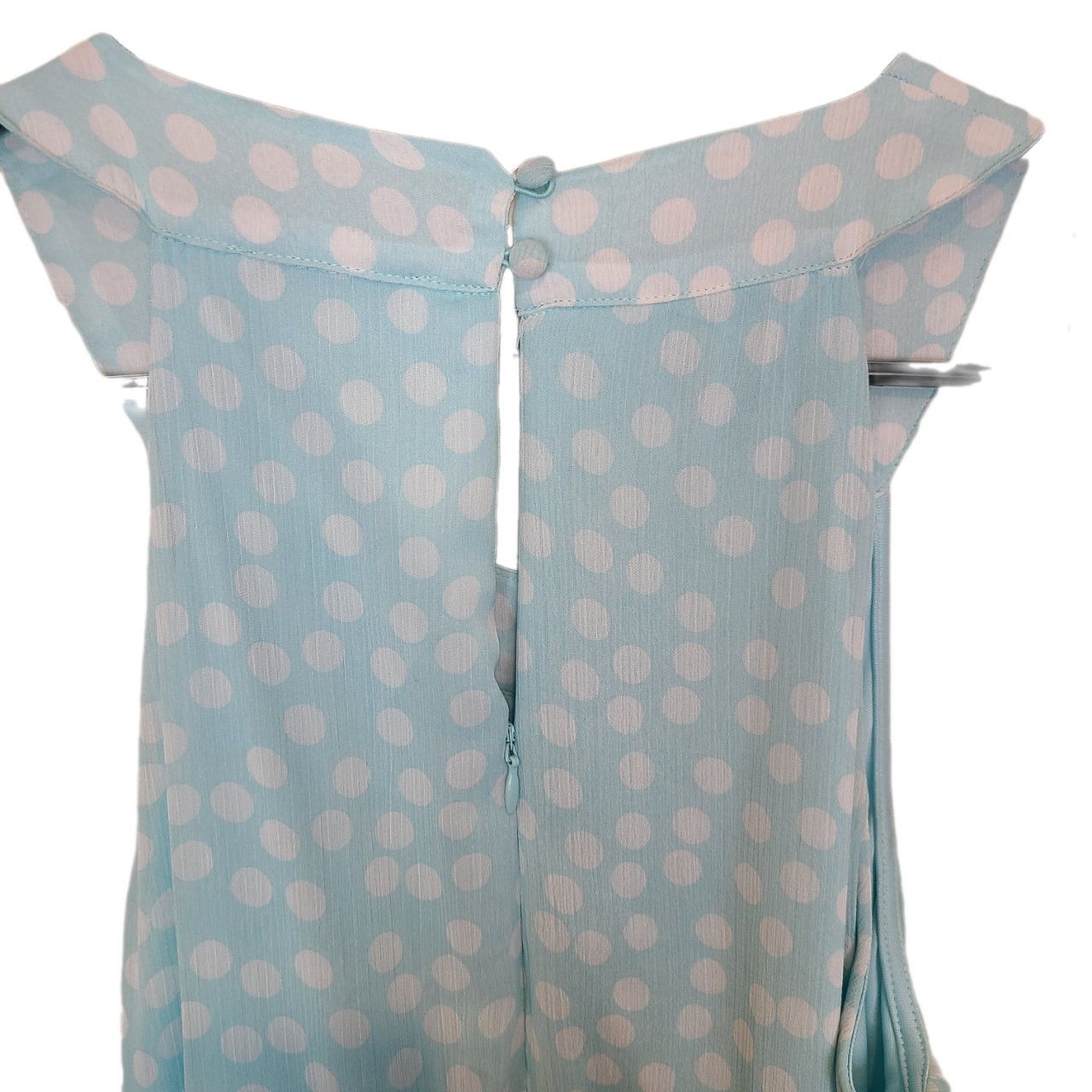 Calvin Klein Calvin Klein Womens Halter Polka Dot Midi Dress Sz 10 Ruffle Size L / US 10 / IT 46 - 9 Thumbnail