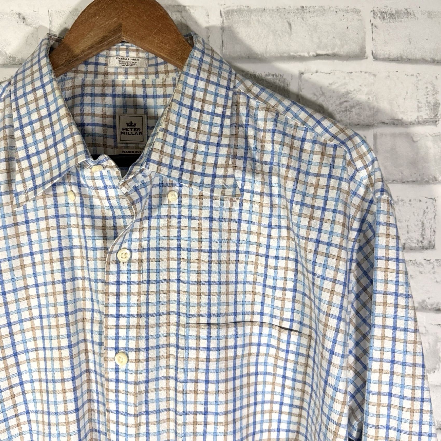 Peter Millar Peter Millar Checkered Long Sleeve Button-Down Shirt Mens XL Multicolor Shirt Size US XL / EU 56 / 4 - 2 Thumbnail