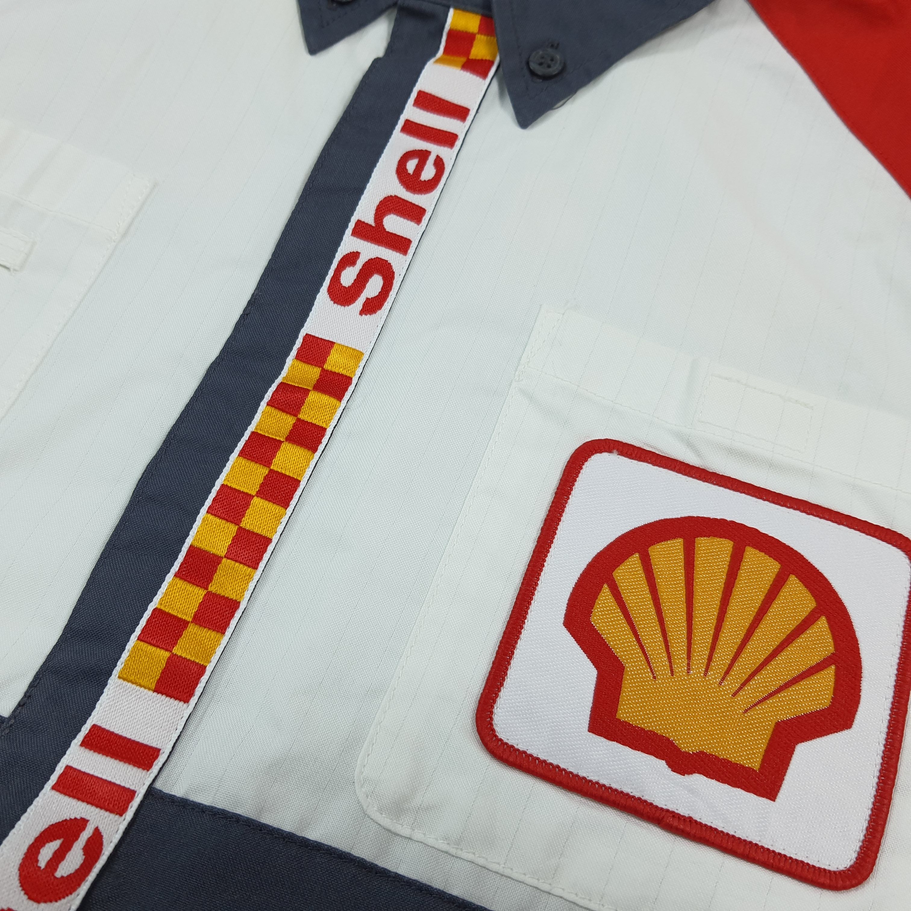 Vintage Vintage Shell Oil Company Staff Uniform Work Shirt C301N65 Size US L / EU 52-54 / 3 - 6 Thumbnail