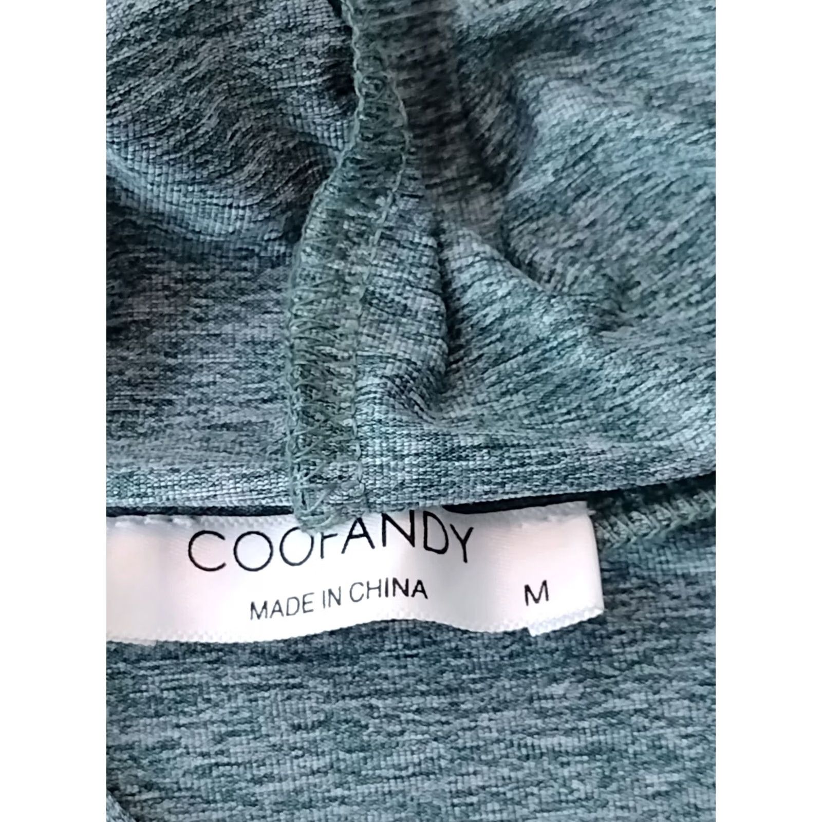 Vintage COOFANDY Men's M Workout Sweatshirts Long Sleeve Muscle Hoodie Green Pockets Sports Pullover Shirt Mens Size US M / EU 48-50 / 2 - 6 Thumbnail