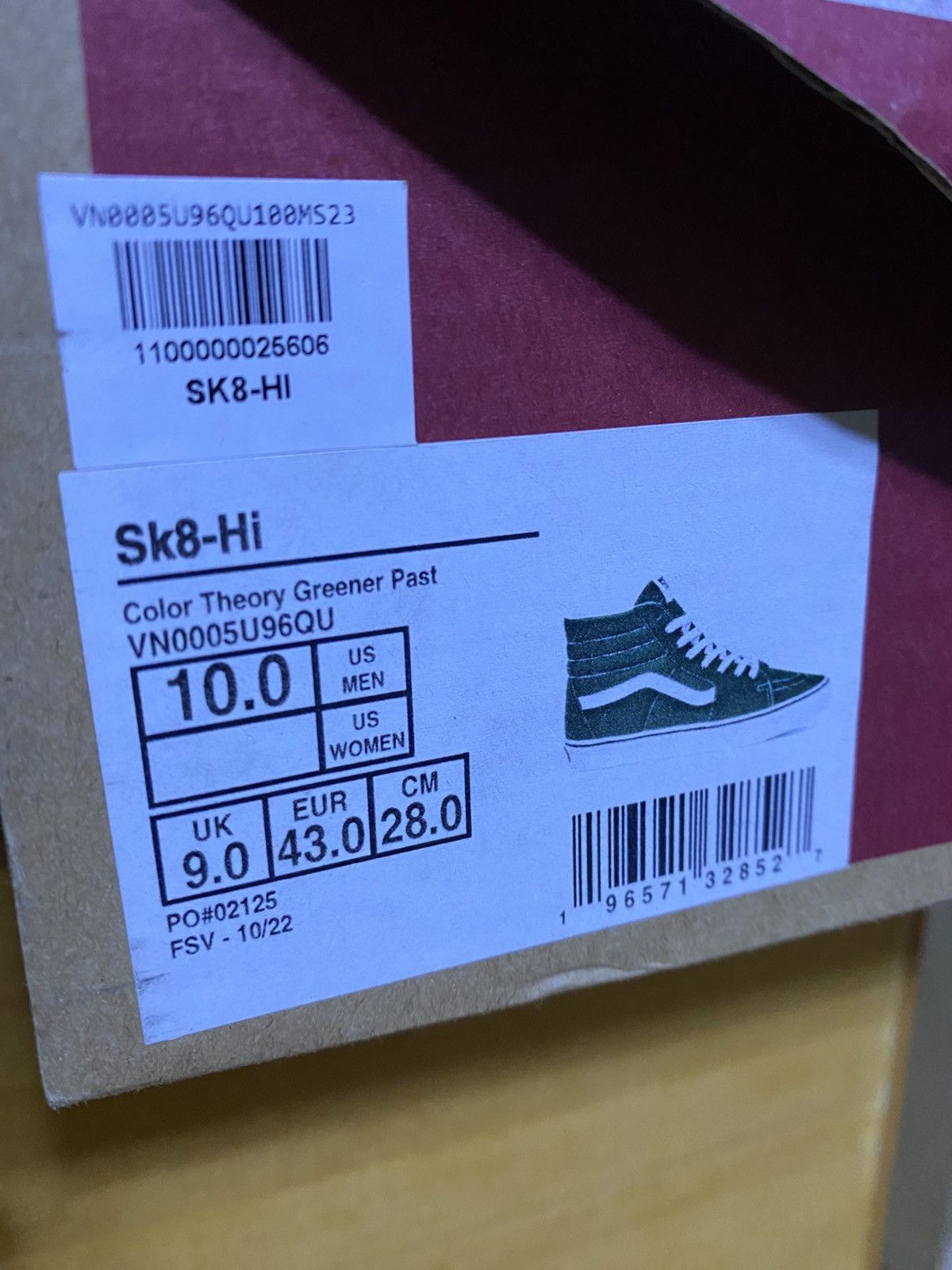 Vans Vans Sk8-Hi Greener Pastures Sneakers High-Top Shoes 2023 Size US 10 / EU 43 - 7 Thumbnail