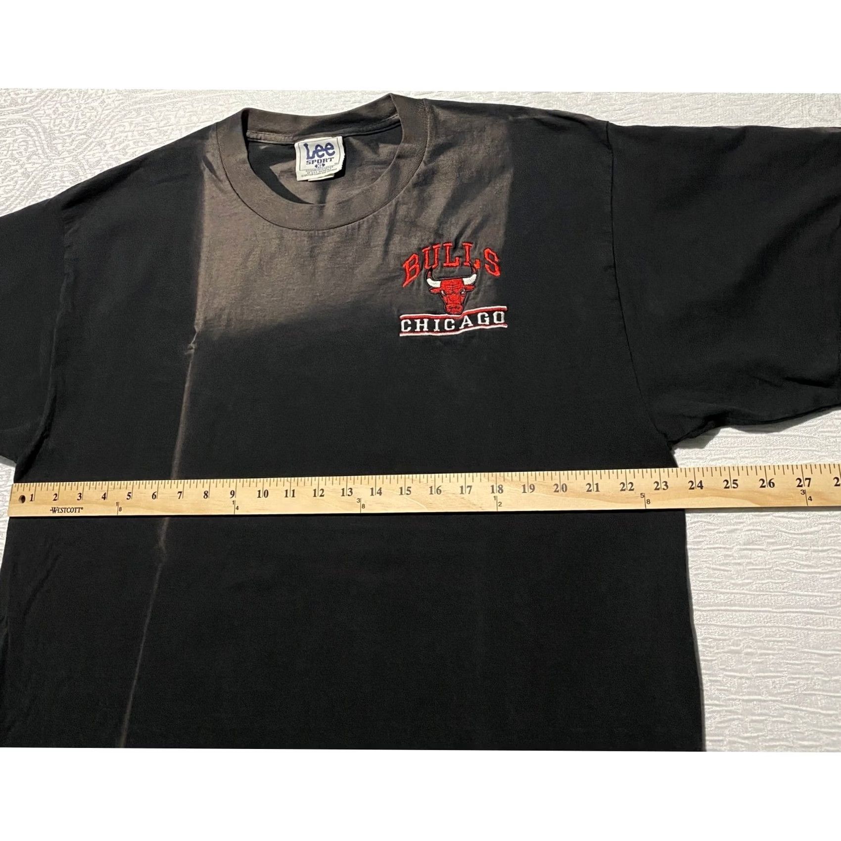 Lee VINTAGE 90s Chicago Bulls Lee Sport Shirt XL Black Sun Fade Embroidered Size US XL / EU 56 / 4 - 4 Thumbnail