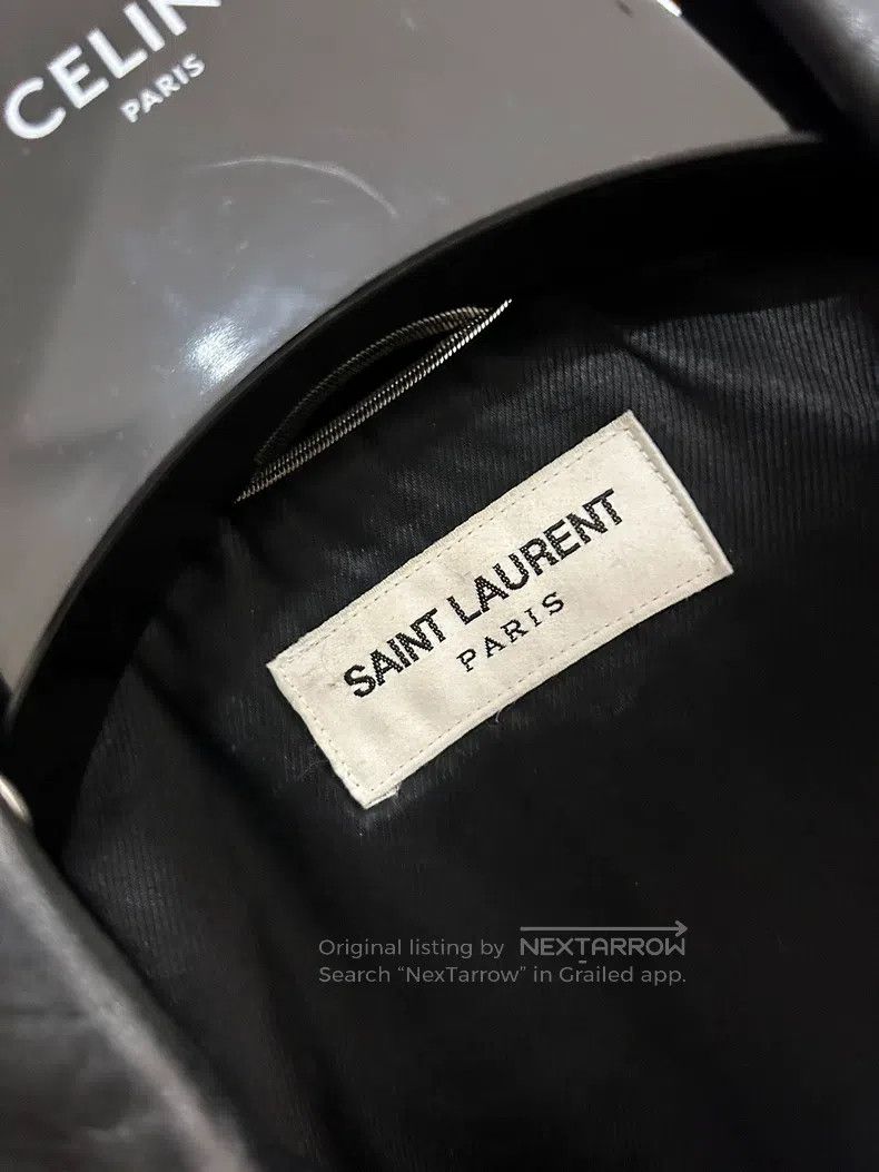 Saint Laurent Paris Saint Laurent Paris Biker Leather Jacket Size US M / EU 48-50 / 2 - 2 Thumbnail