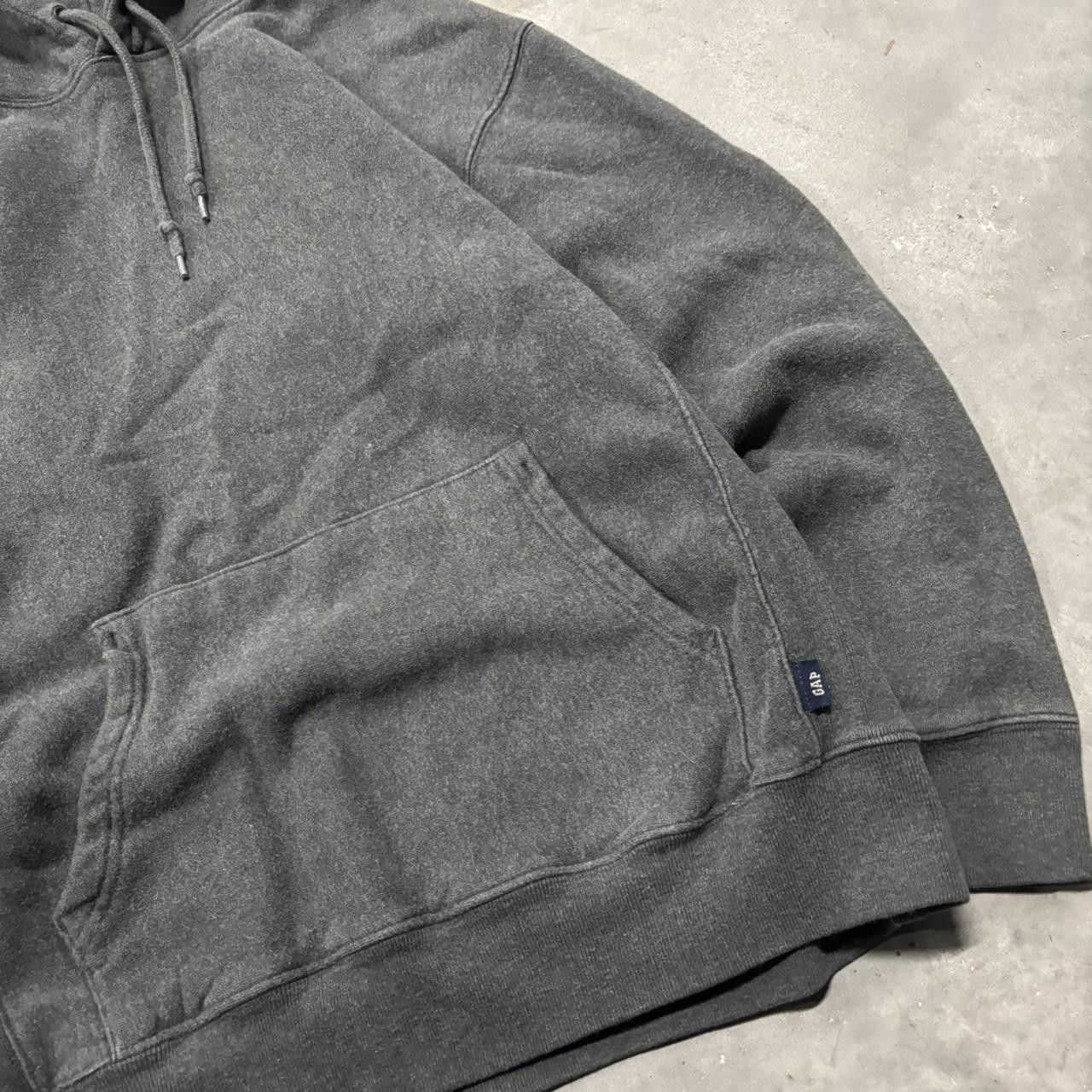 Japanese Brand × Vintage Crazy Vintage Y2K/2000s Dark Grey Blank Streetwear Heavyweight Essential Hoodie! Size US M / EU 48-50 / 2 - 4 Thumbnail