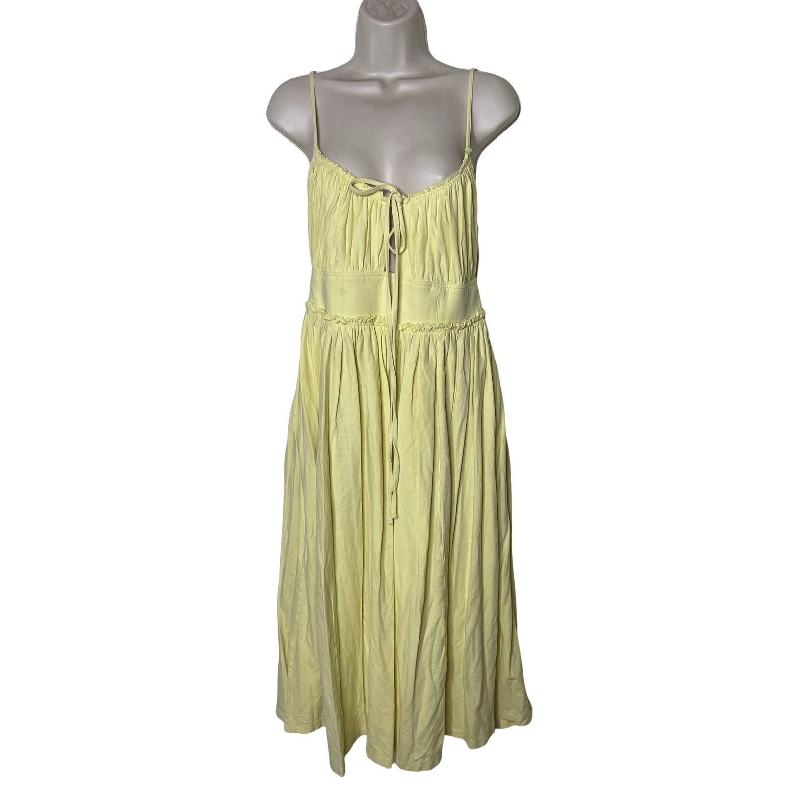 Ulla Johnson Ulla Johnson Freya Yellow Jersey Cotton midi Sun Dress sz 8 Size M / US 6-8 / IT 42-44 - 2 Thumbnail