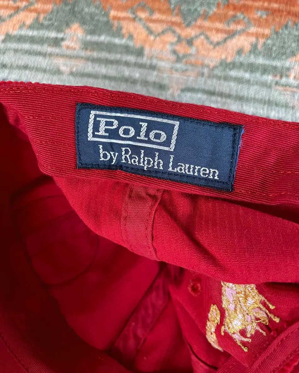 Polo Ralph Lauren Polo Ralph Lauren Corduroy Leather Rare Baseball Hat Cap Size ONE SIZE - 6 Thumbnail