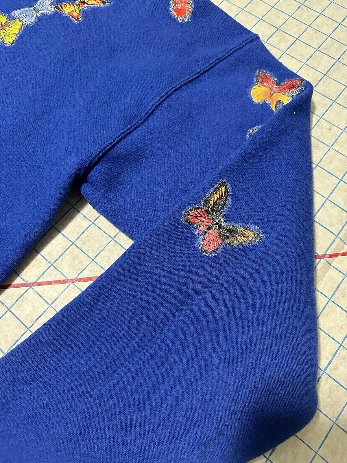 Designer Vintage Butterfly Sweatshirt Crewneck Blue Adult Large Size L / US 10 / IT 46 - 7 Thumbnail