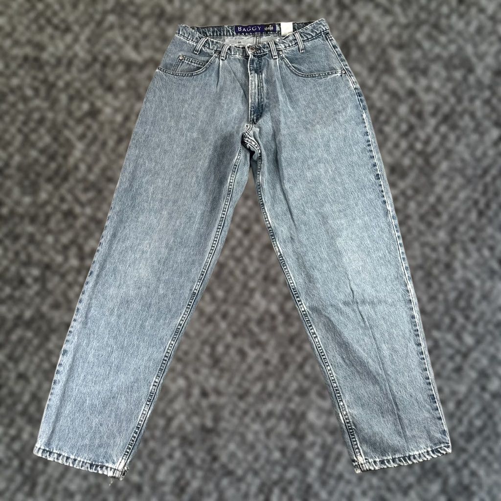 Levi's VINTAGE Levi’s Silvertab Baggy Jeans 34x32 90s Light Wash Faded Blue DISTRESSED Men Size US 34 / EU 50 - 1 Thumbnail
