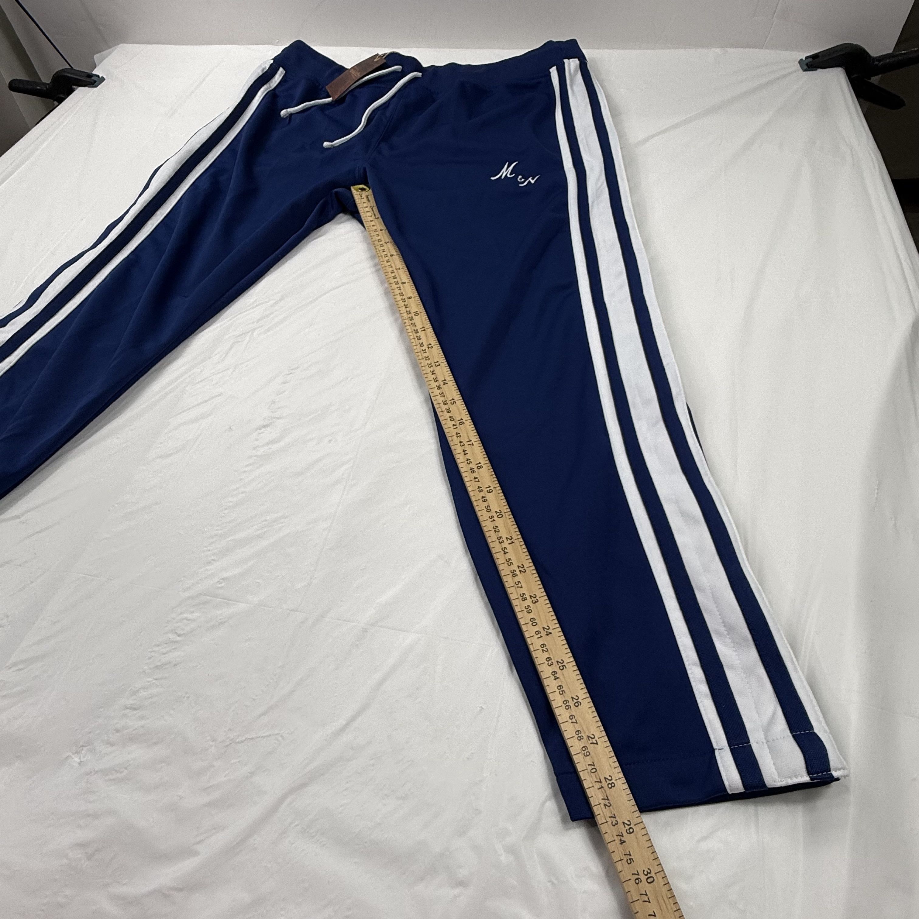 Mitchell & Ness Mitchell & Ness Mens Navy Blue Snap Warm Up Track Pants 2XL Size US 40 / EU 56 - 5 Thumbnail