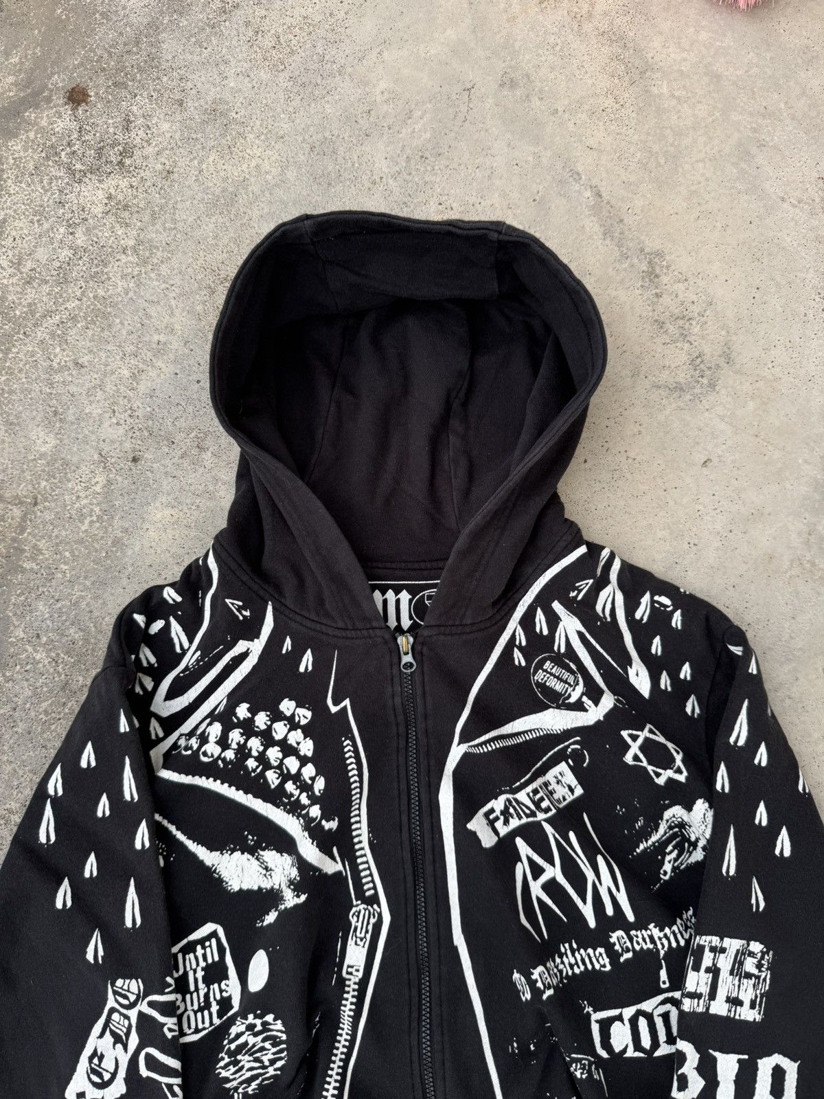 If Six Was Nine × Japanese Brand Anarchy Punk by BlackMoral Opium Grunge Zip Up Hoodie Size US XL / EU 56 / 4 - 2 Thumbnail
