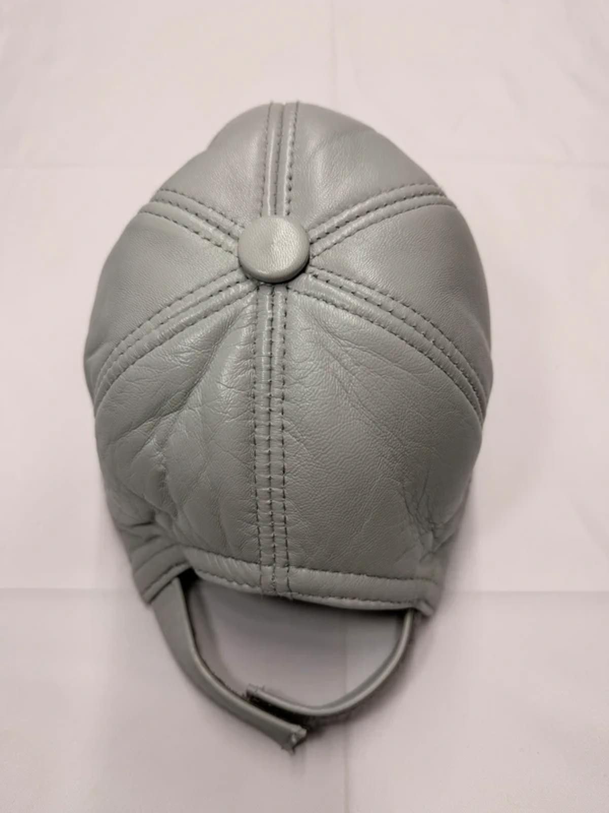 Other NEW Grey Leather Baseball Cap - Premium Hat #010 Size ONE SIZE - 4 Thumbnail