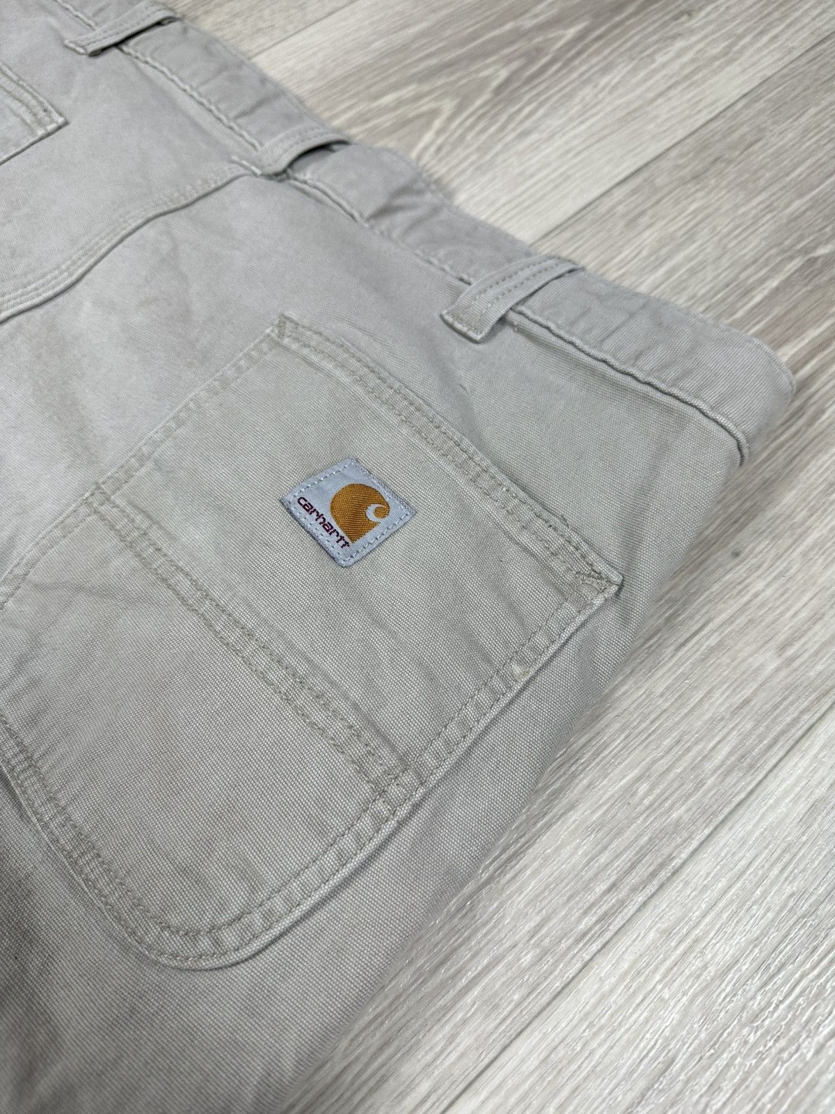 Carhartt × Vintage Vintage Carhartt Distressed Work Shorts Double Logo Size US 40 / EU 56 - 3 Thumbnail