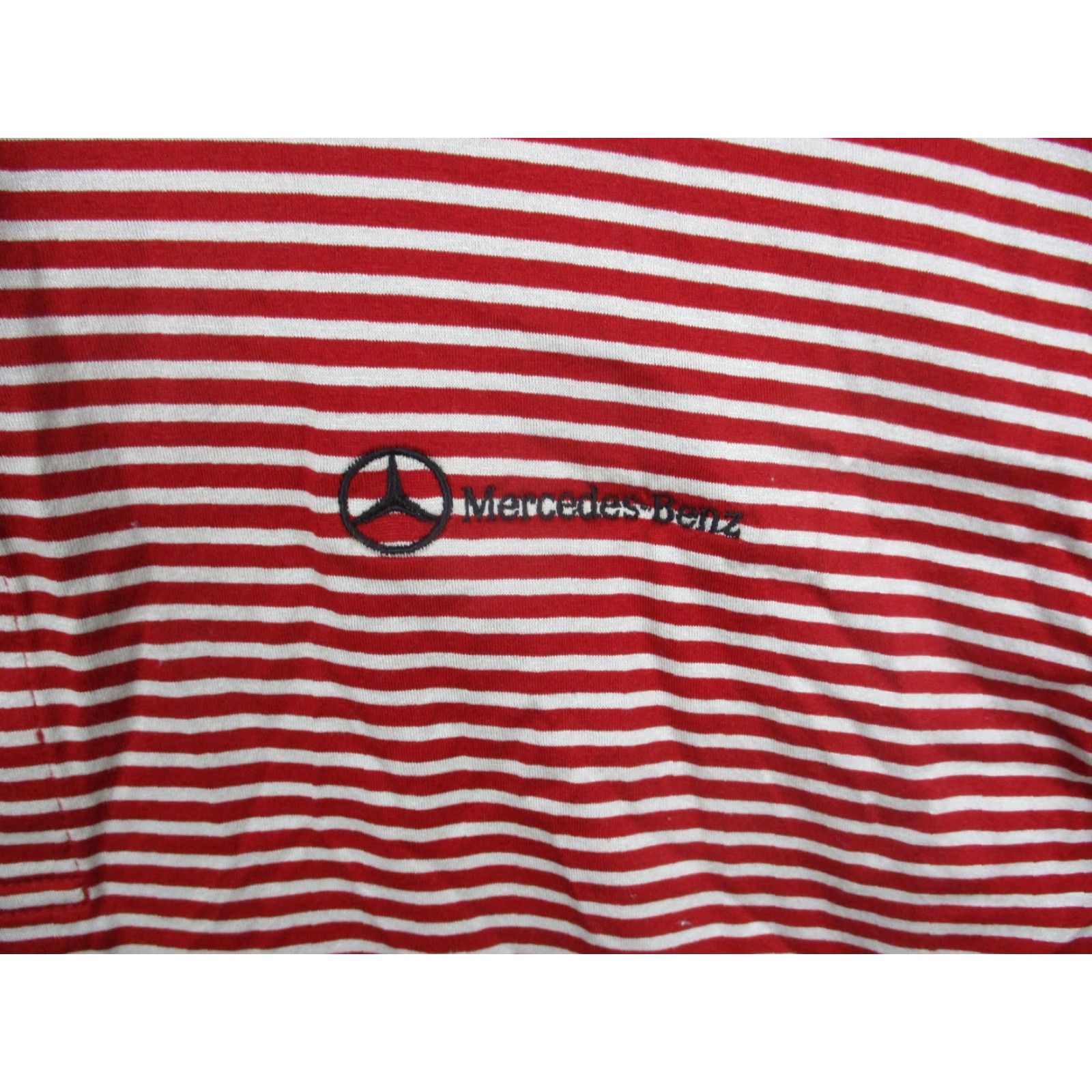 Mercedes-Benz Mercedes-Benz Polo Shirt Mens 2XL Red Striped White Embroidered Logo Mercerized Size US XXL / EU 58 / 5 - 2 Thumbnail