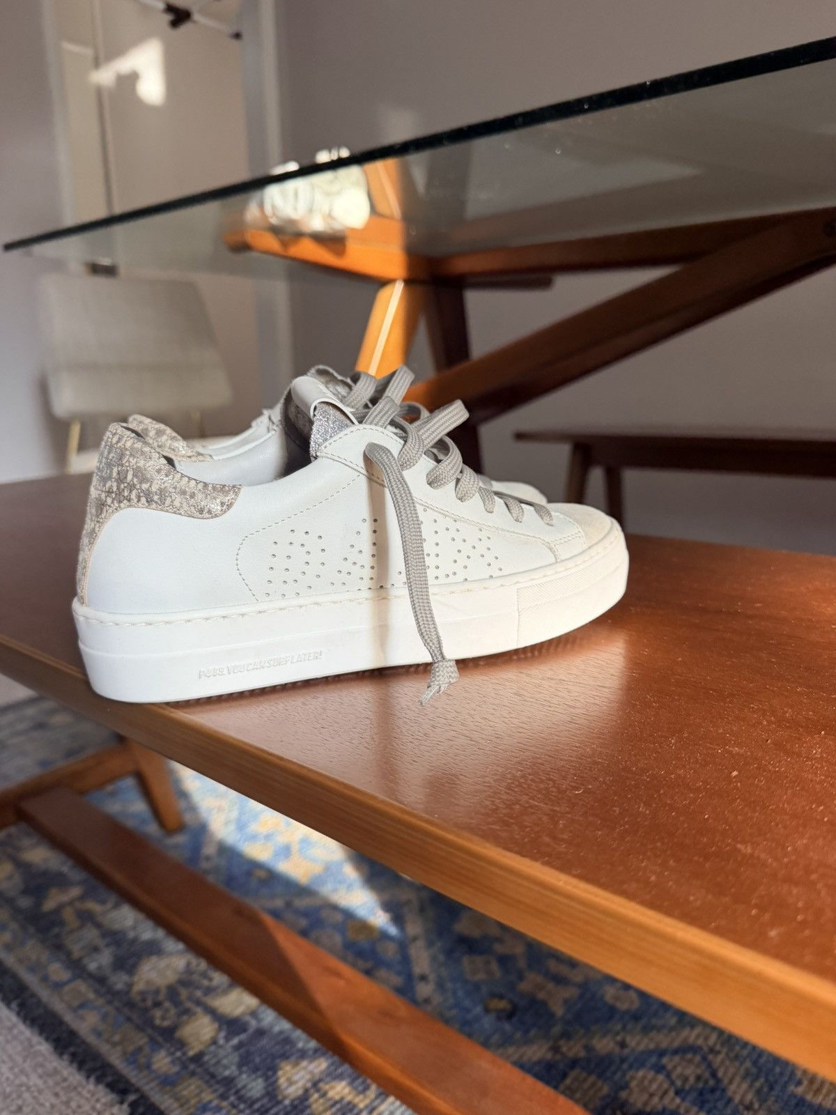 P448 P448 Thea silver snake platform gray white sneaker 36 Size US 6 / IT 36 - 6 Thumbnail