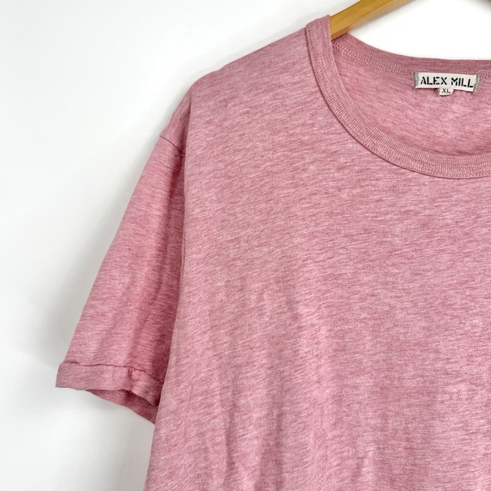 Alex Mill Alex Mill Shirt Mens XL Heather Pink Short Sleeve Cotton Casual Preppy T-Shirt Size US XL / EU 56 / 4 - 3 Thumbnail