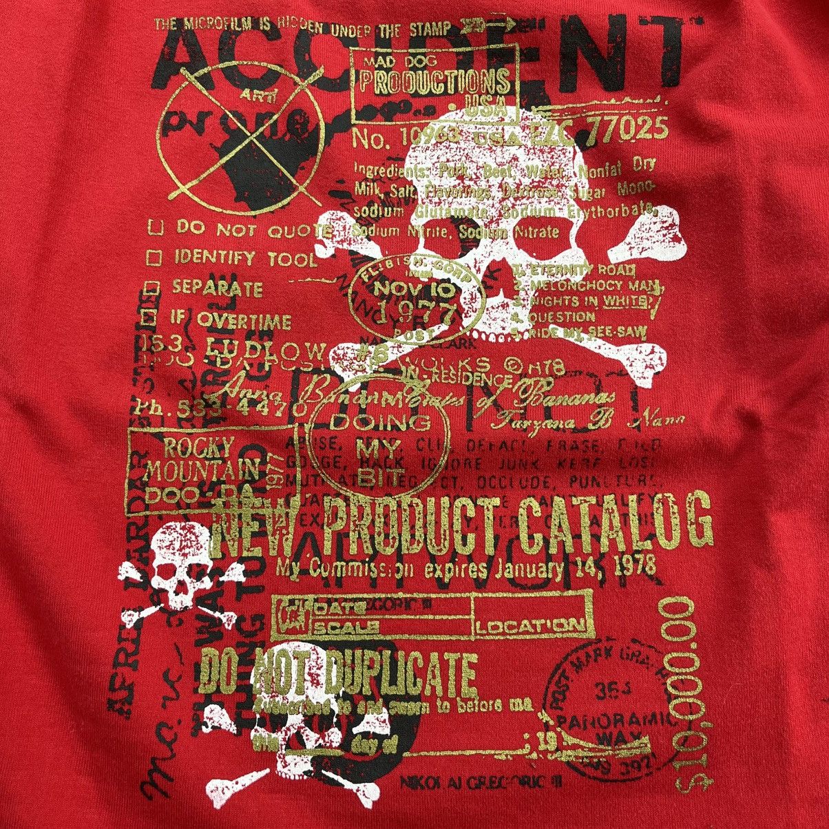 If Six Was Nine 2000s Portartur Skulls Grunge Punk Lgb Style LongSleeve Size US L / EU 52-54 / 3 - 4 Thumbnail