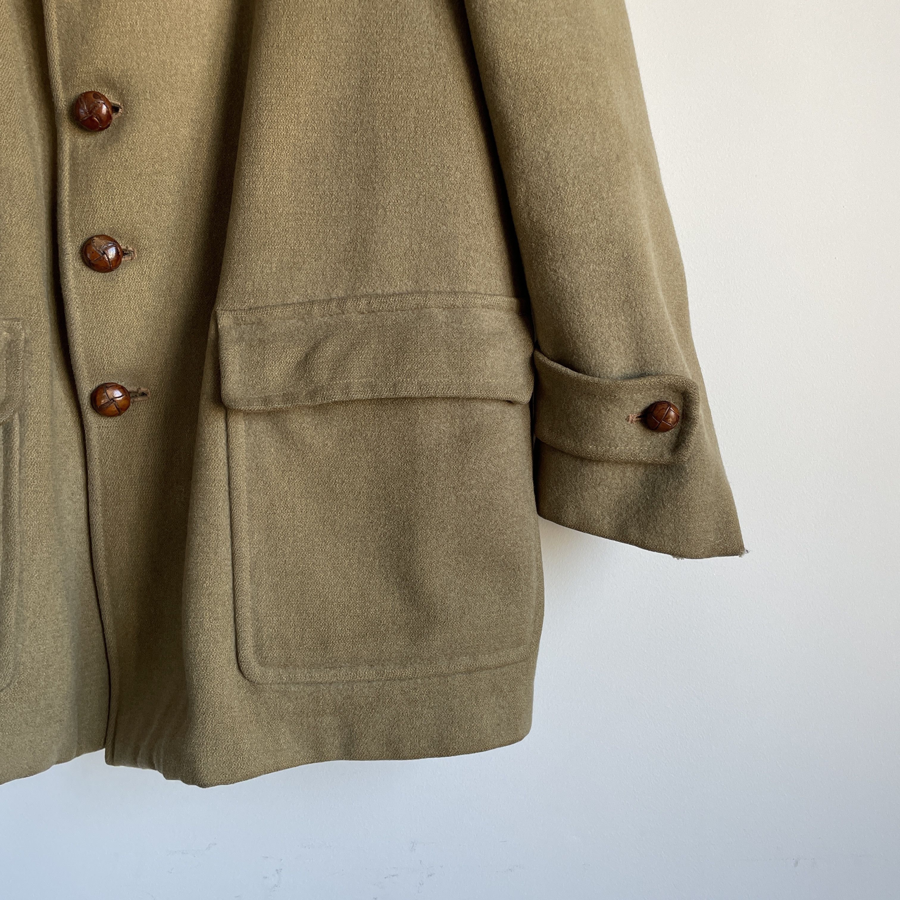 Vintage Vintage 50's 60's British Fur Collar Country Heavy Wool Coat Size US L / EU 52-54 / 3 - 7 Thumbnail